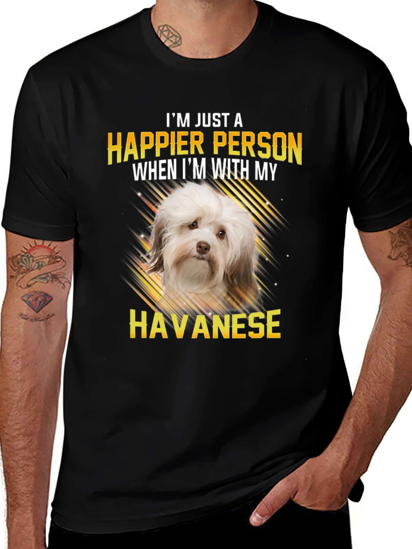 Havanese Dog Lover T-Shirt - Happier Person Tee