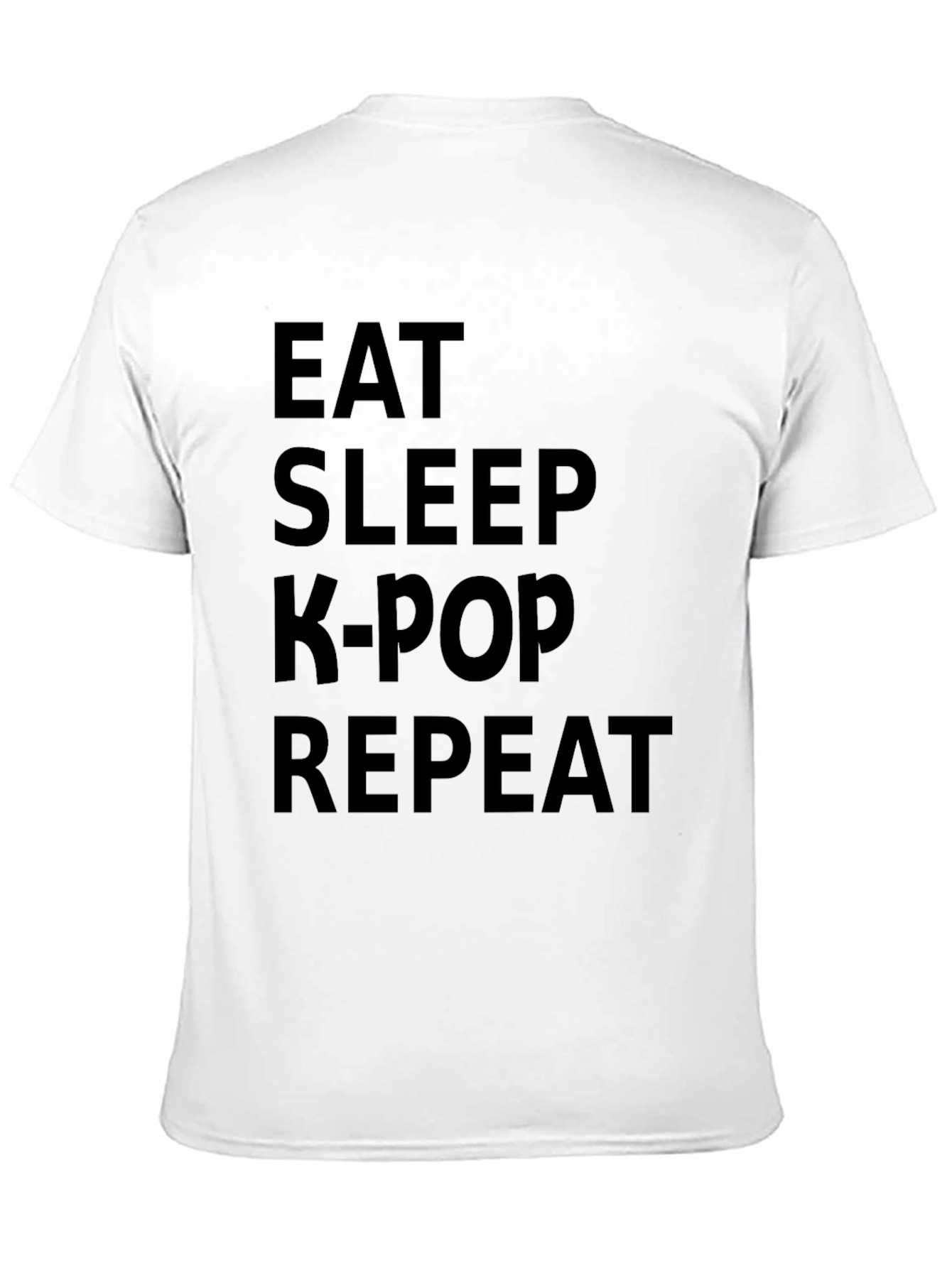 Eat Sleep K-Pop Repeat Black Graphic Tee