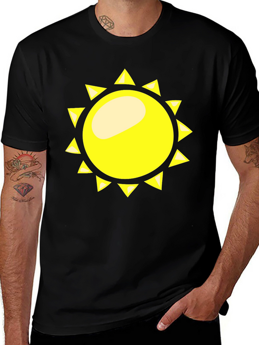 Sunny Graphic Tee - Black Cotton T-Shirt