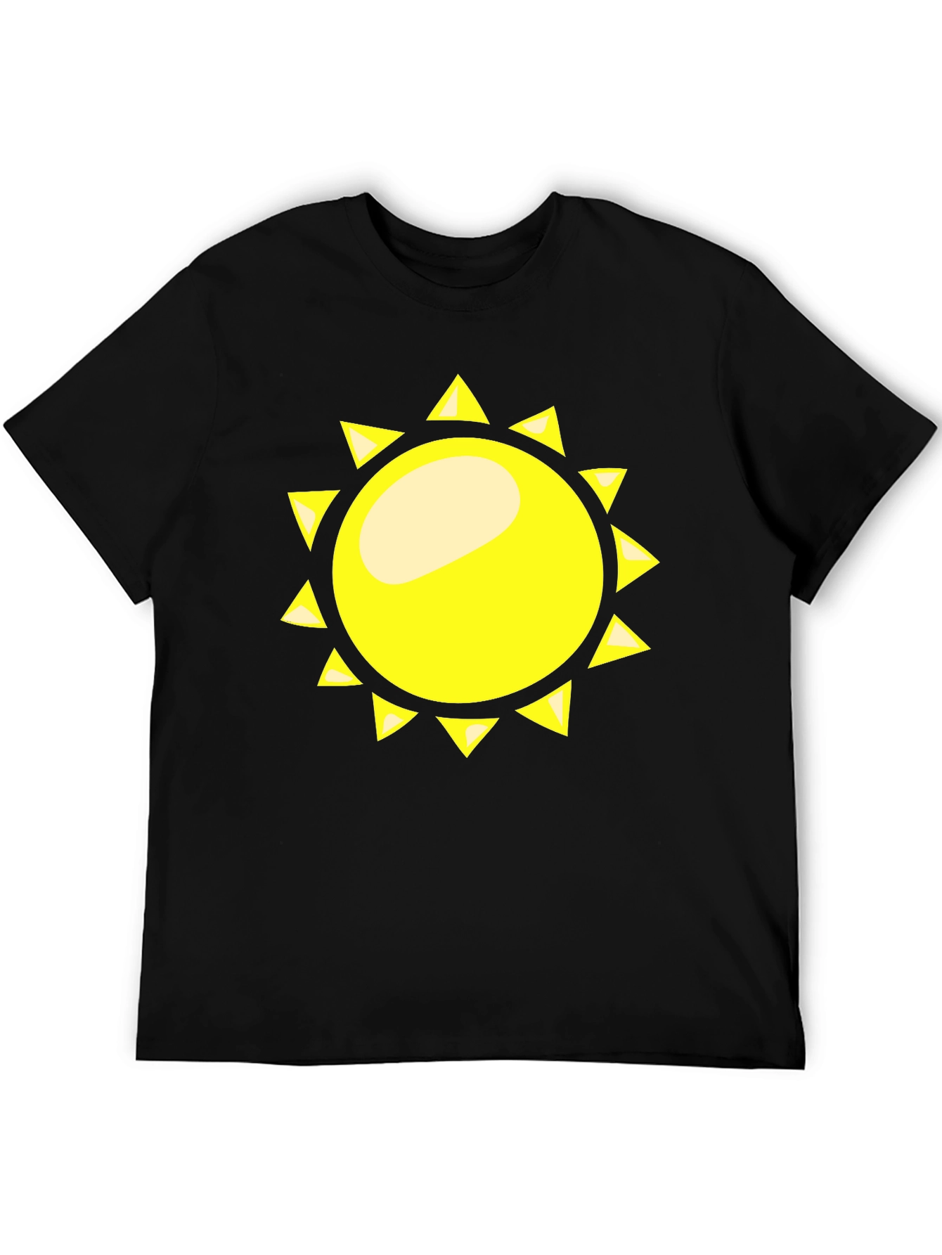 Sunny Graphic Tee - Black Cotton T-Shirt