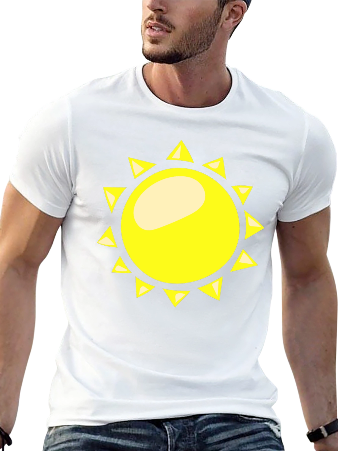 Sunny Graphic Tee - Black Cotton T-Shirt