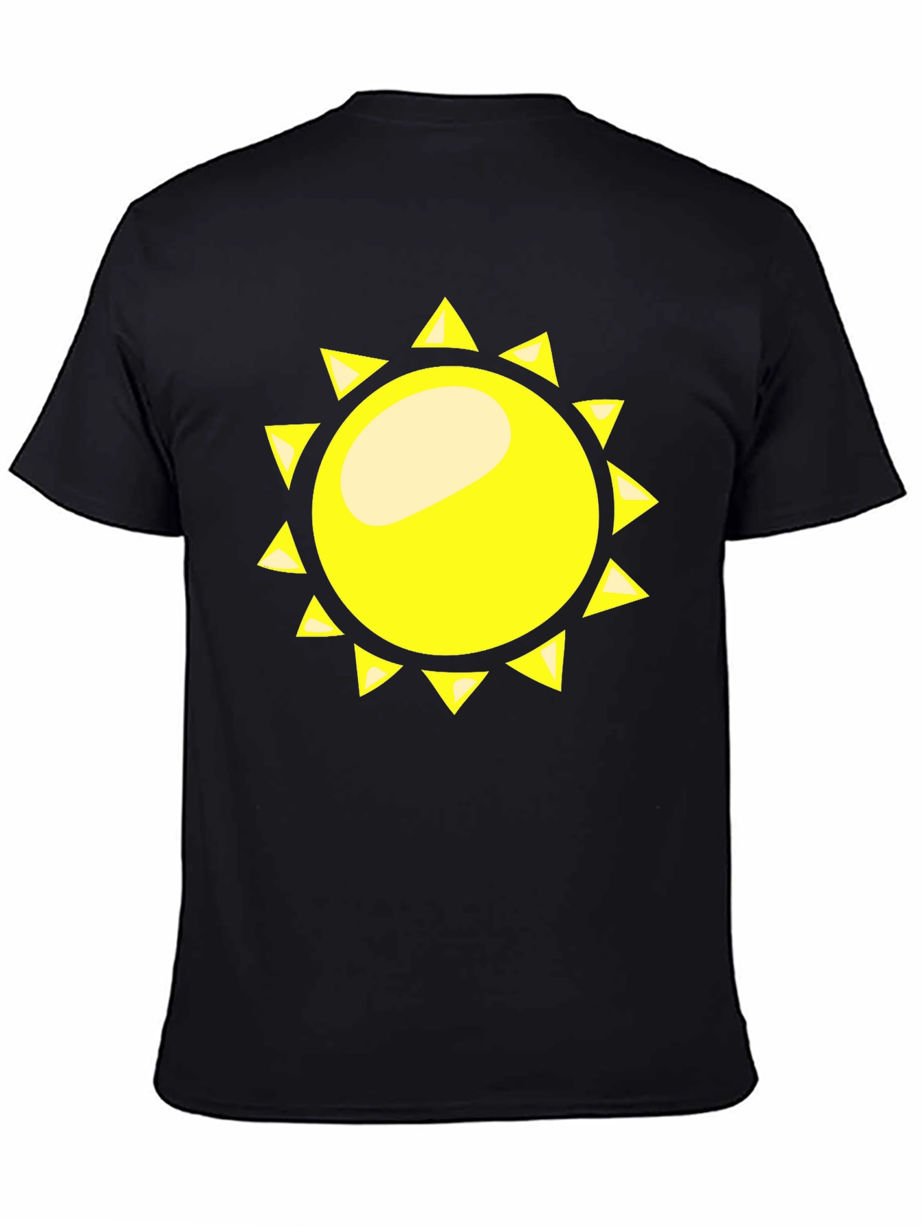 Sunny Graphic Tee - Black Cotton T-Shirt
