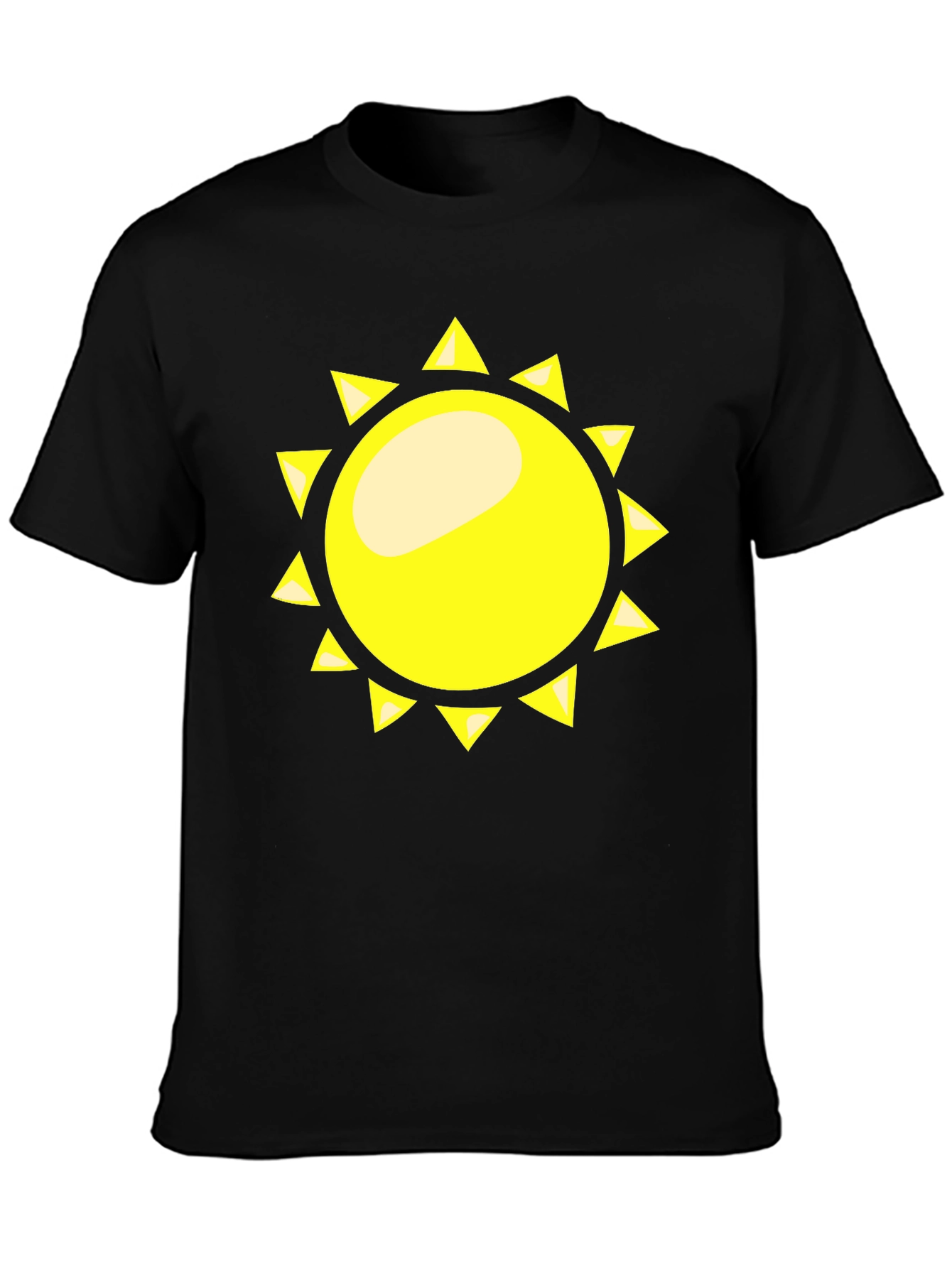 Sunny Graphic Tee - Black Cotton T-Shirt