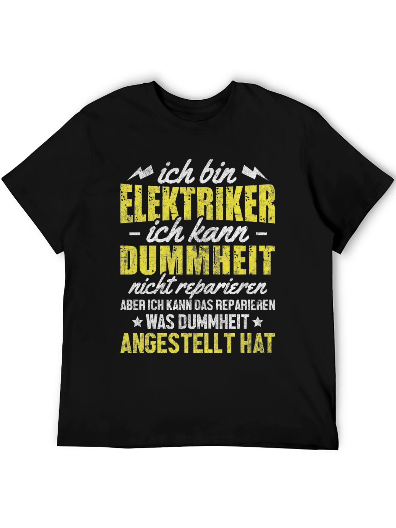 Electrician Humor Graphic T-Shirt - German Text