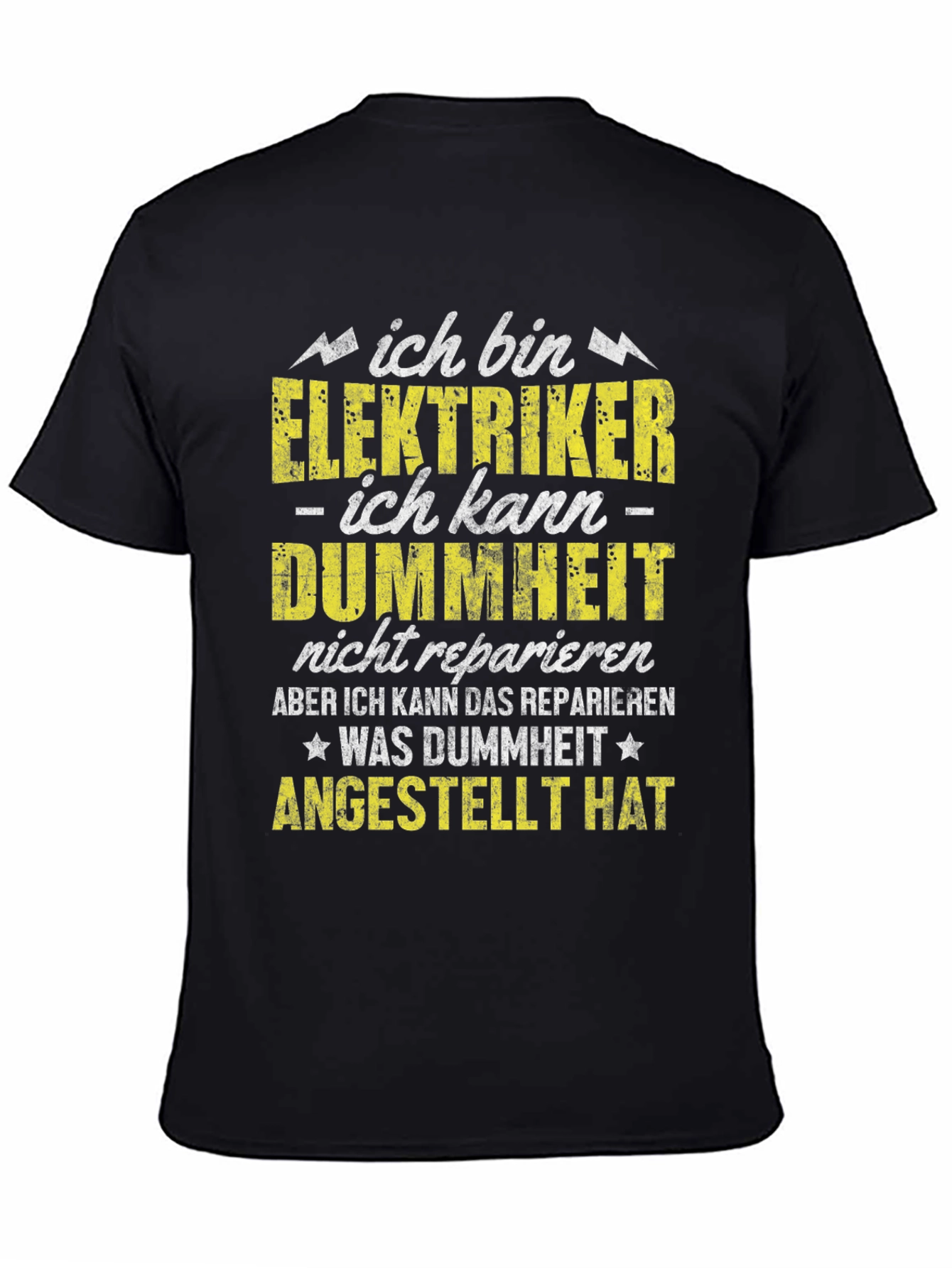 Electrician Humor Graphic T-Shirt - German Text