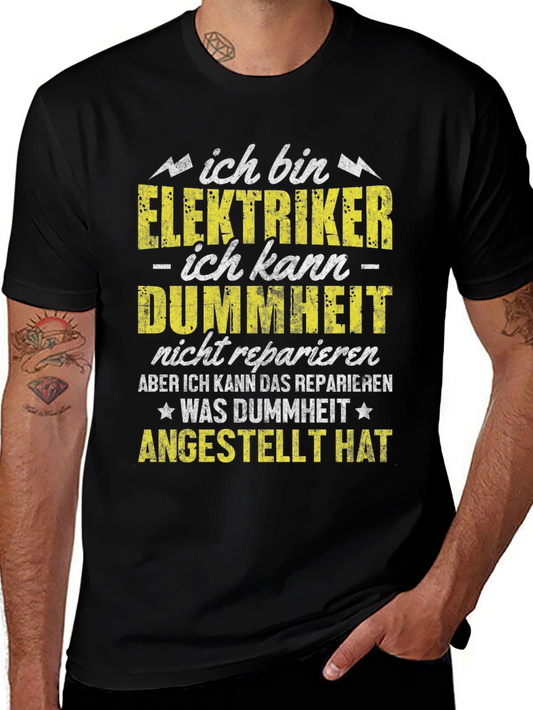 Electrician Humor Graphic T-Shirt - German Text