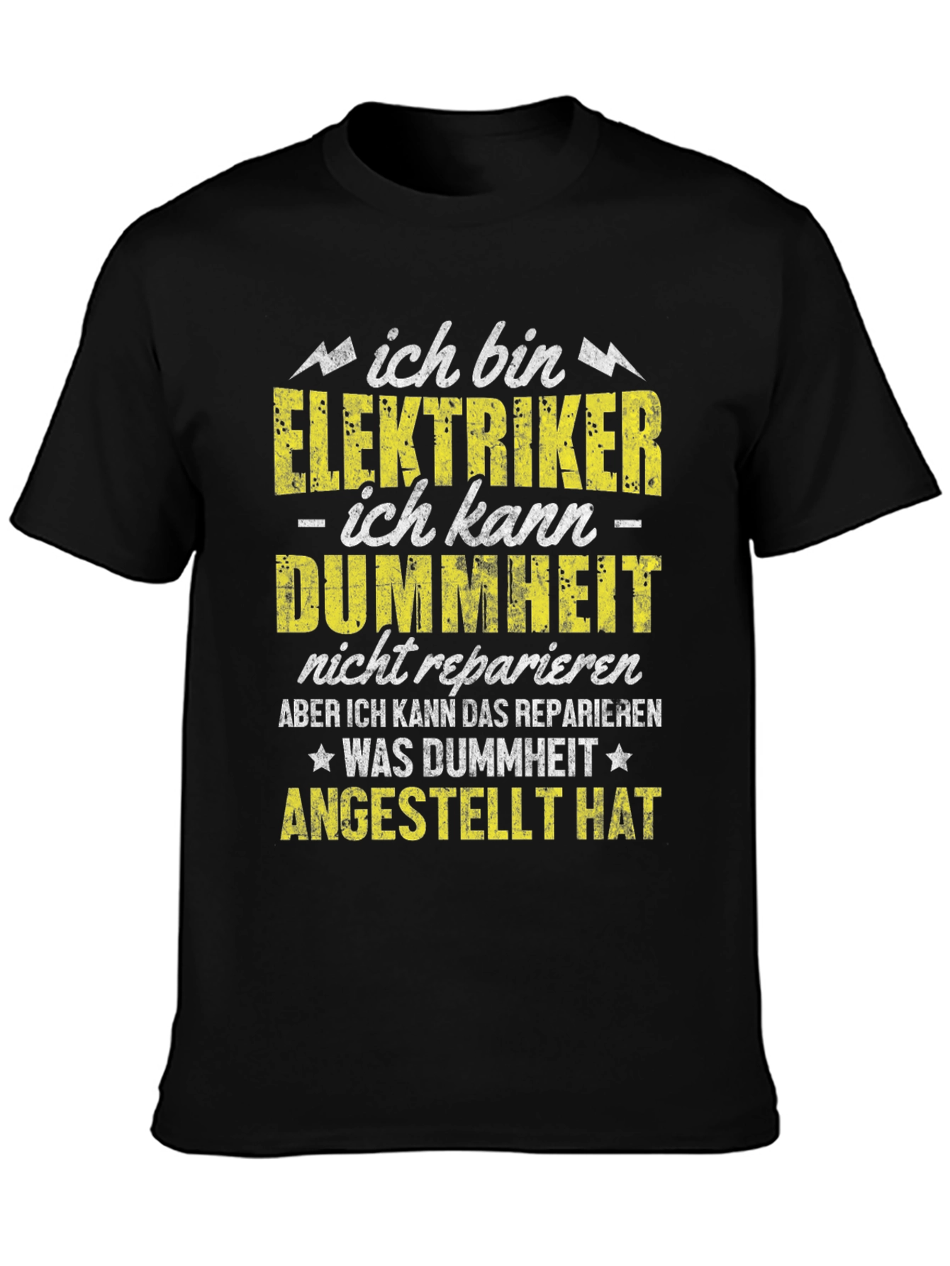 Electrician Humor Graphic T-Shirt - German Text