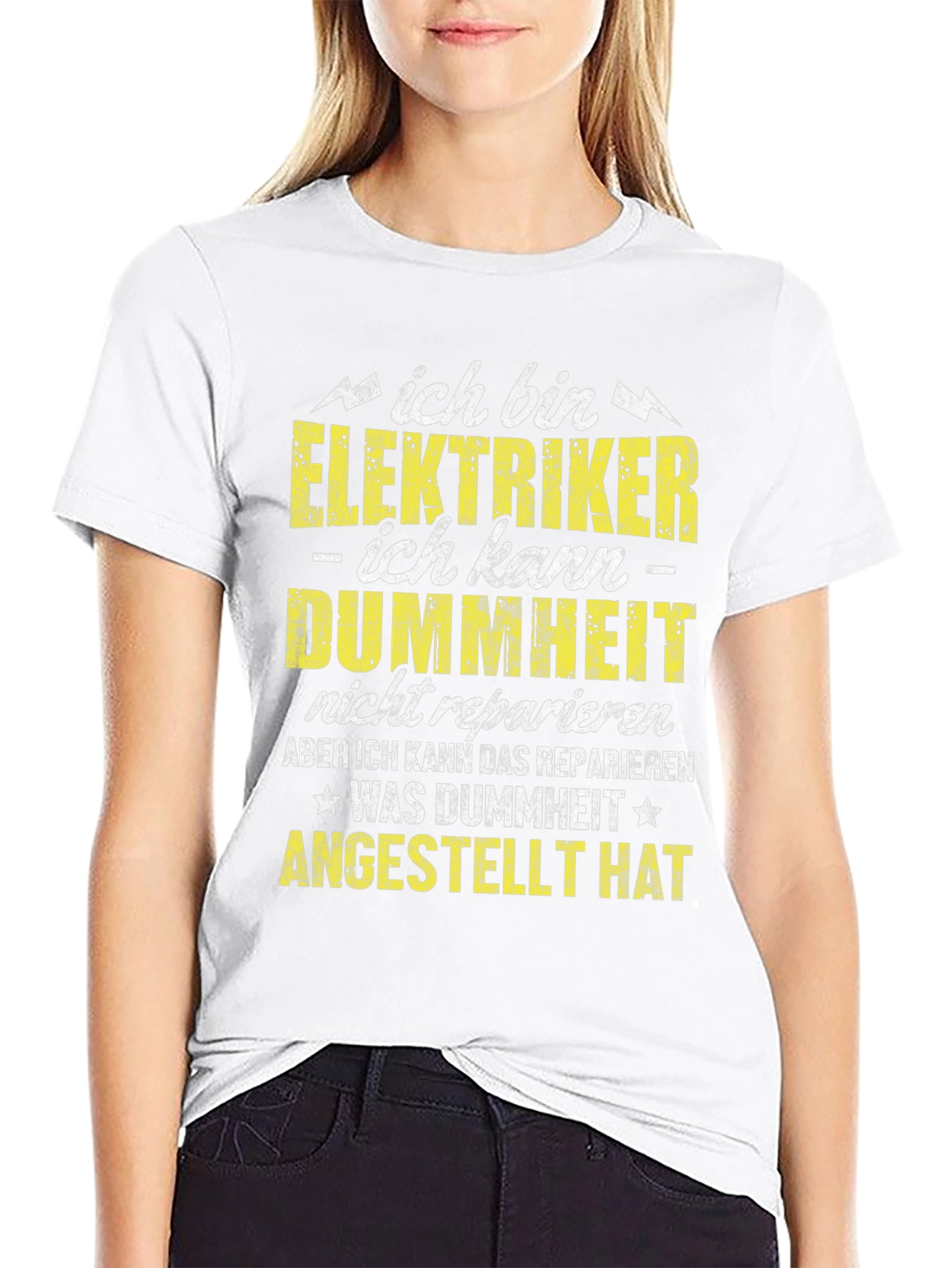 Electrician Humor Graphic T-Shirt - German Text