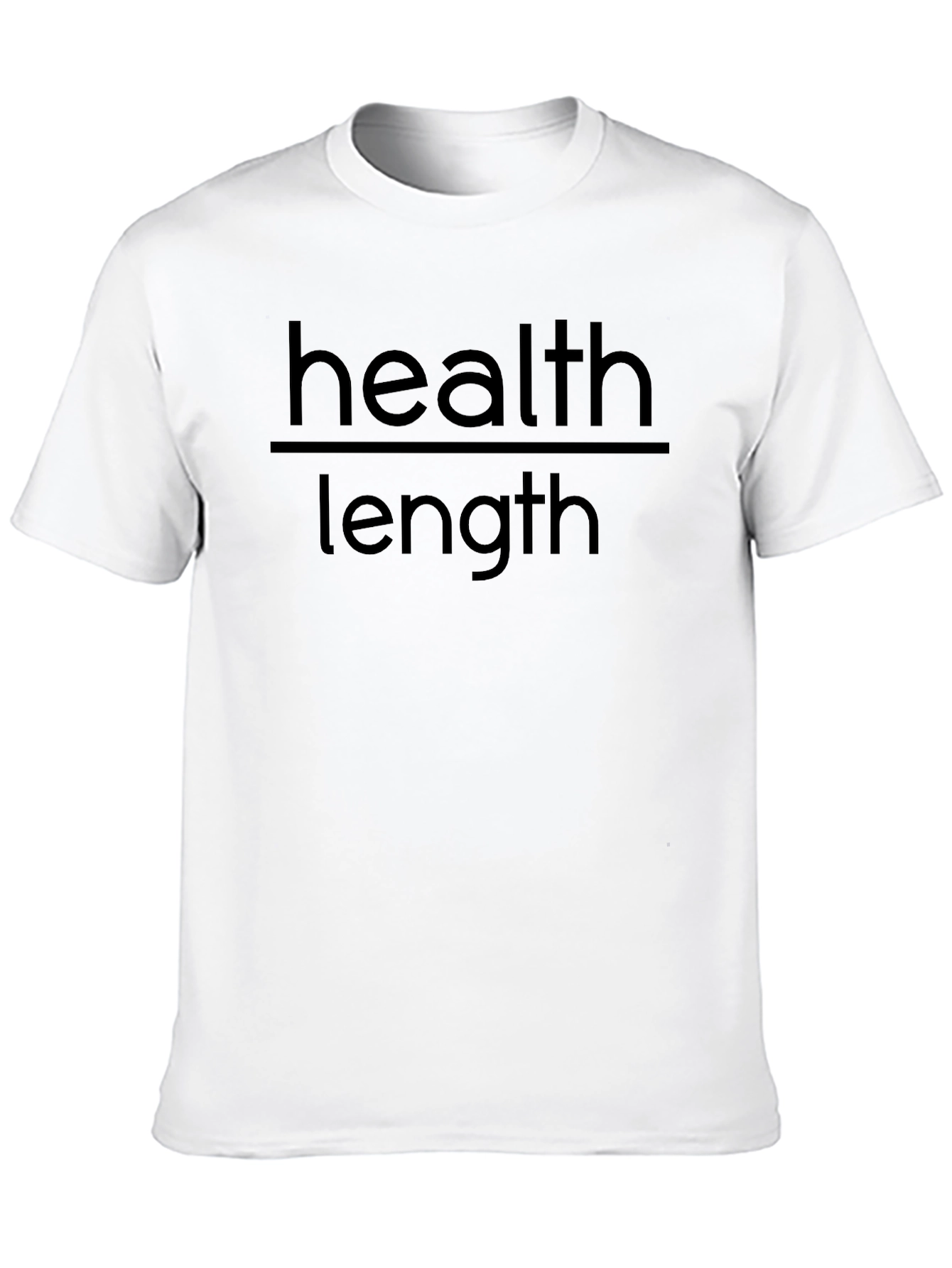 Health Over Length Black Graphic Tee