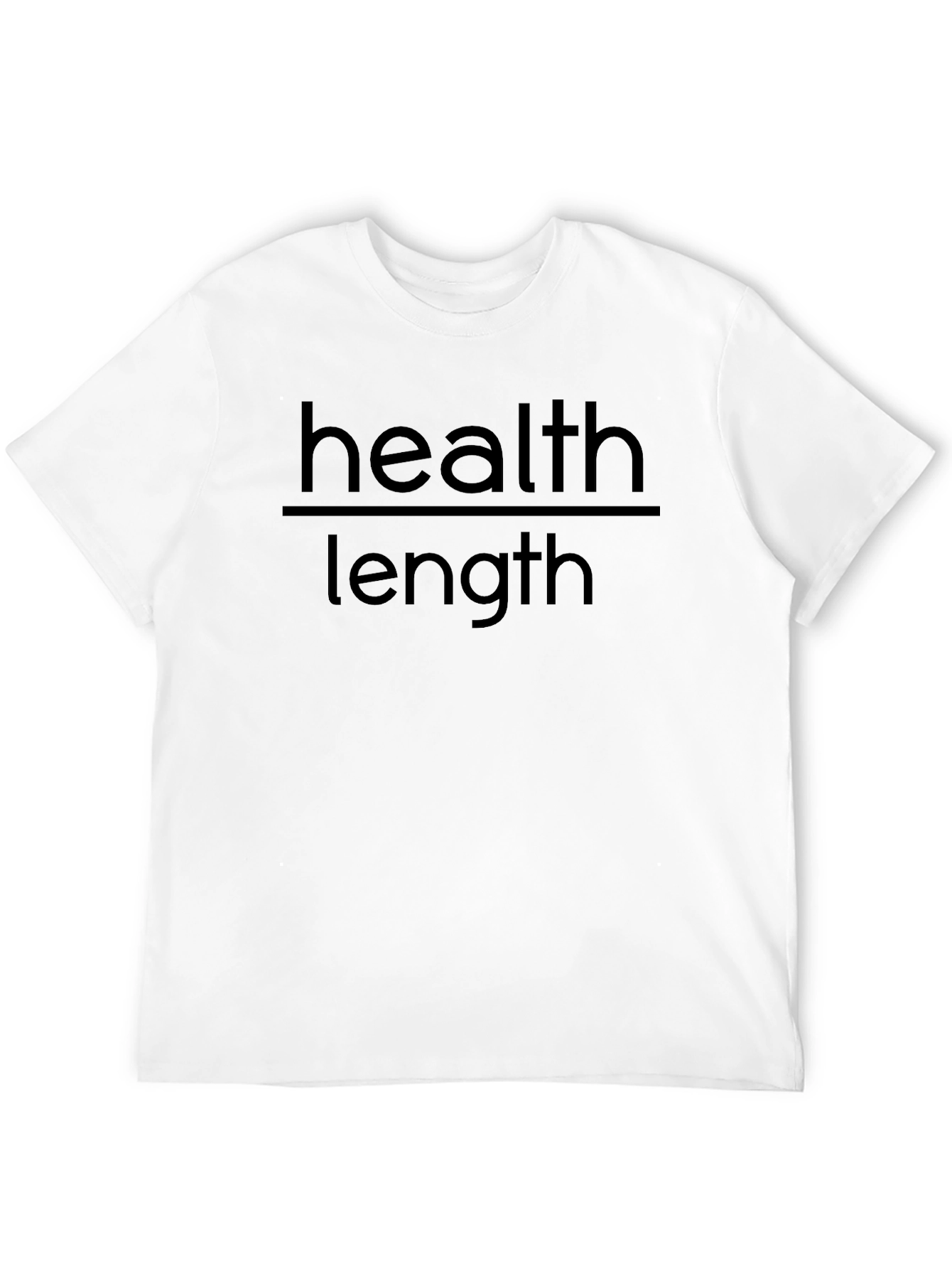 Health Over Length Black Graphic Tee