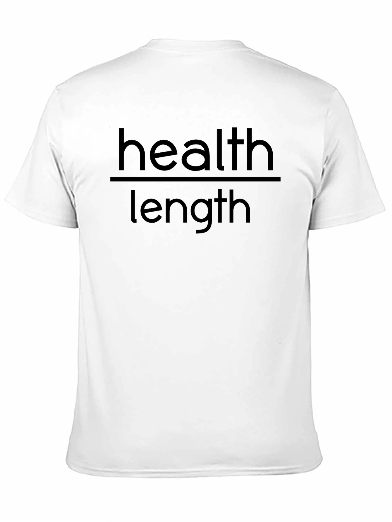Health Over Length Black Graphic Tee