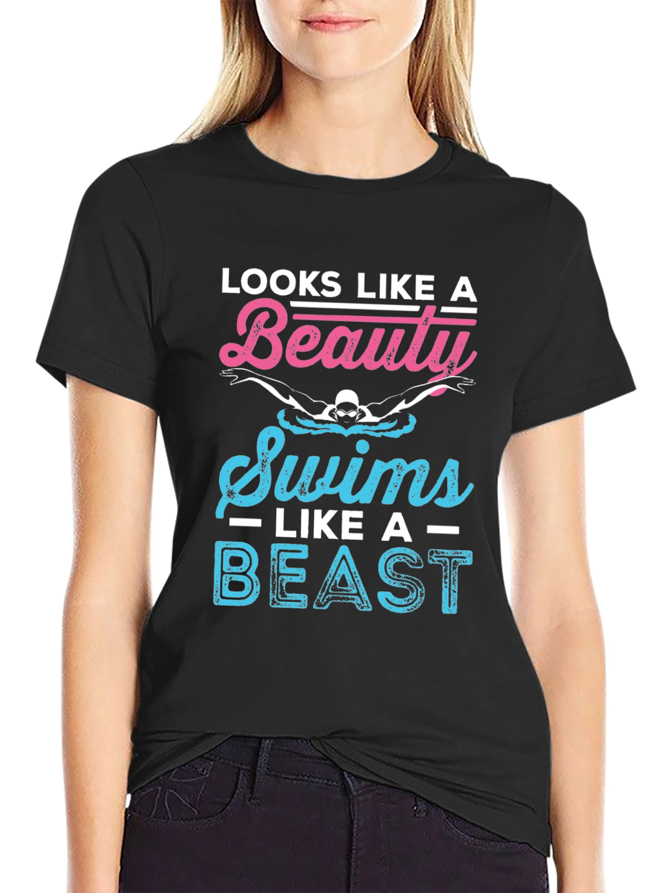 Beauty & Beast Swimmer Graphic T-Shirt