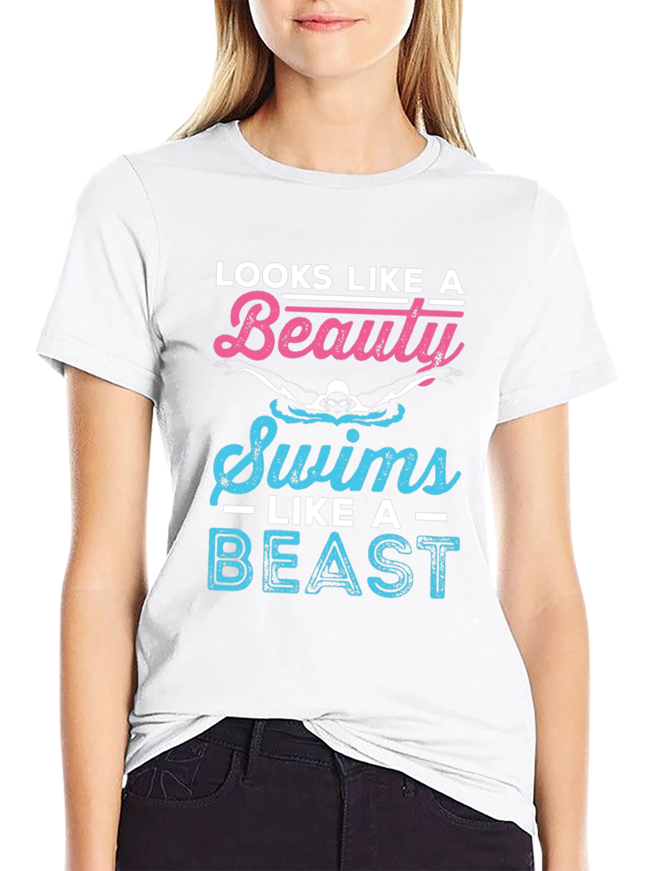 Beauty & Beast Swimmer Graphic T-Shirt