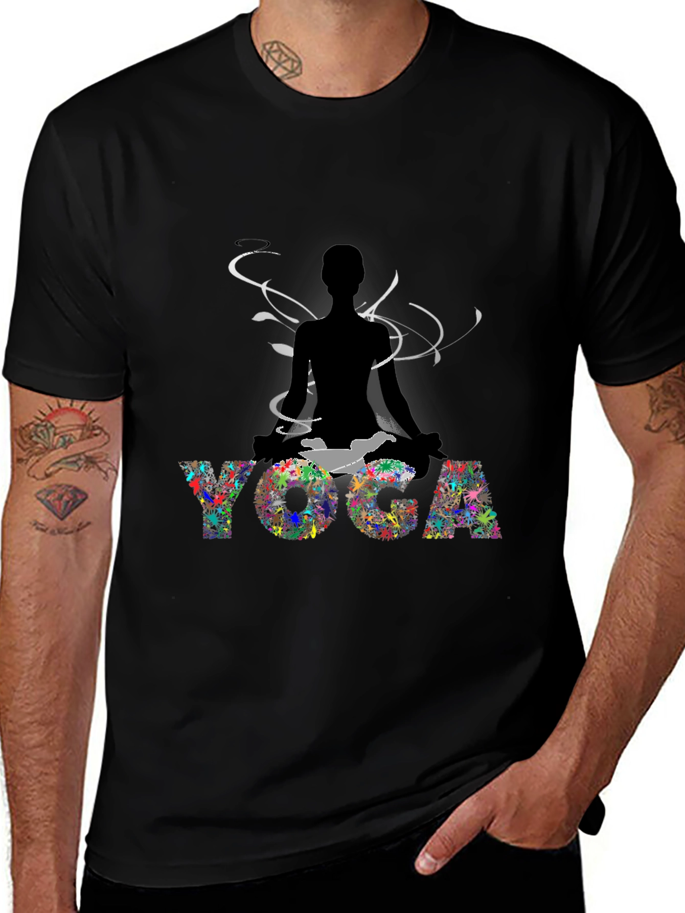 Yoga Meditation Graphic Tee - Relax & Focus