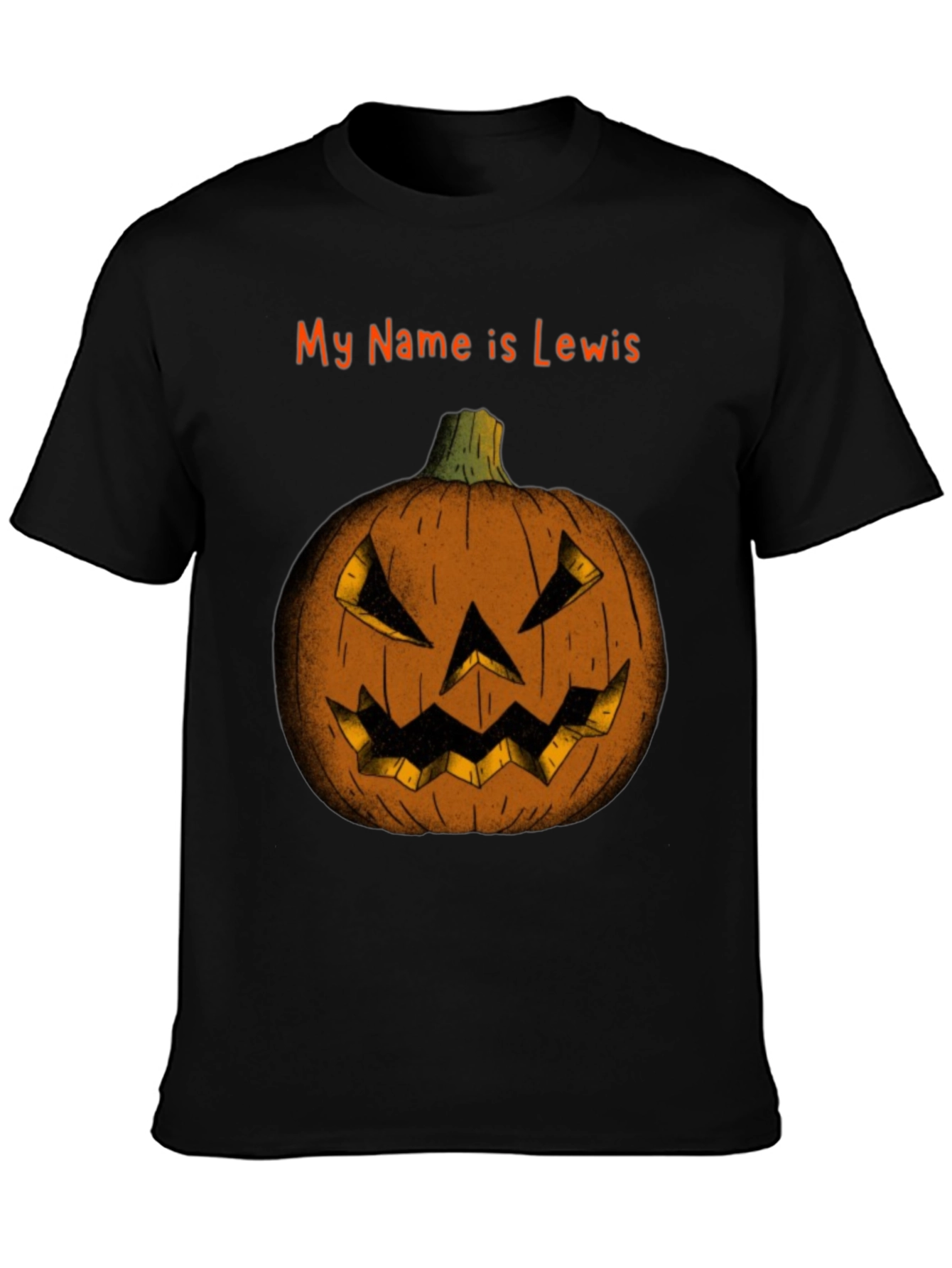 Halloween Pumpkin Tee - My Name is Lewis