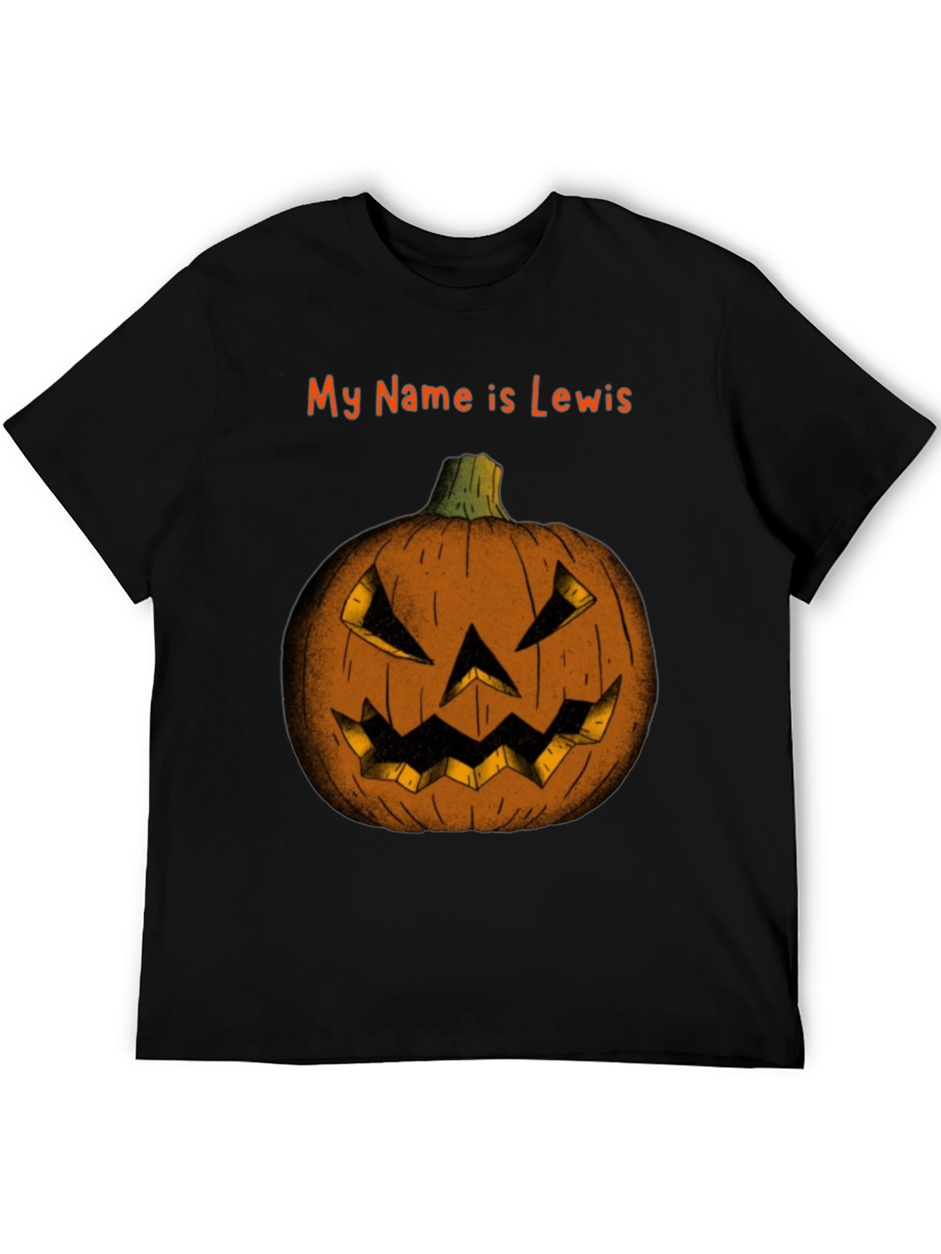 Halloween Pumpkin Tee - My Name is Lewis