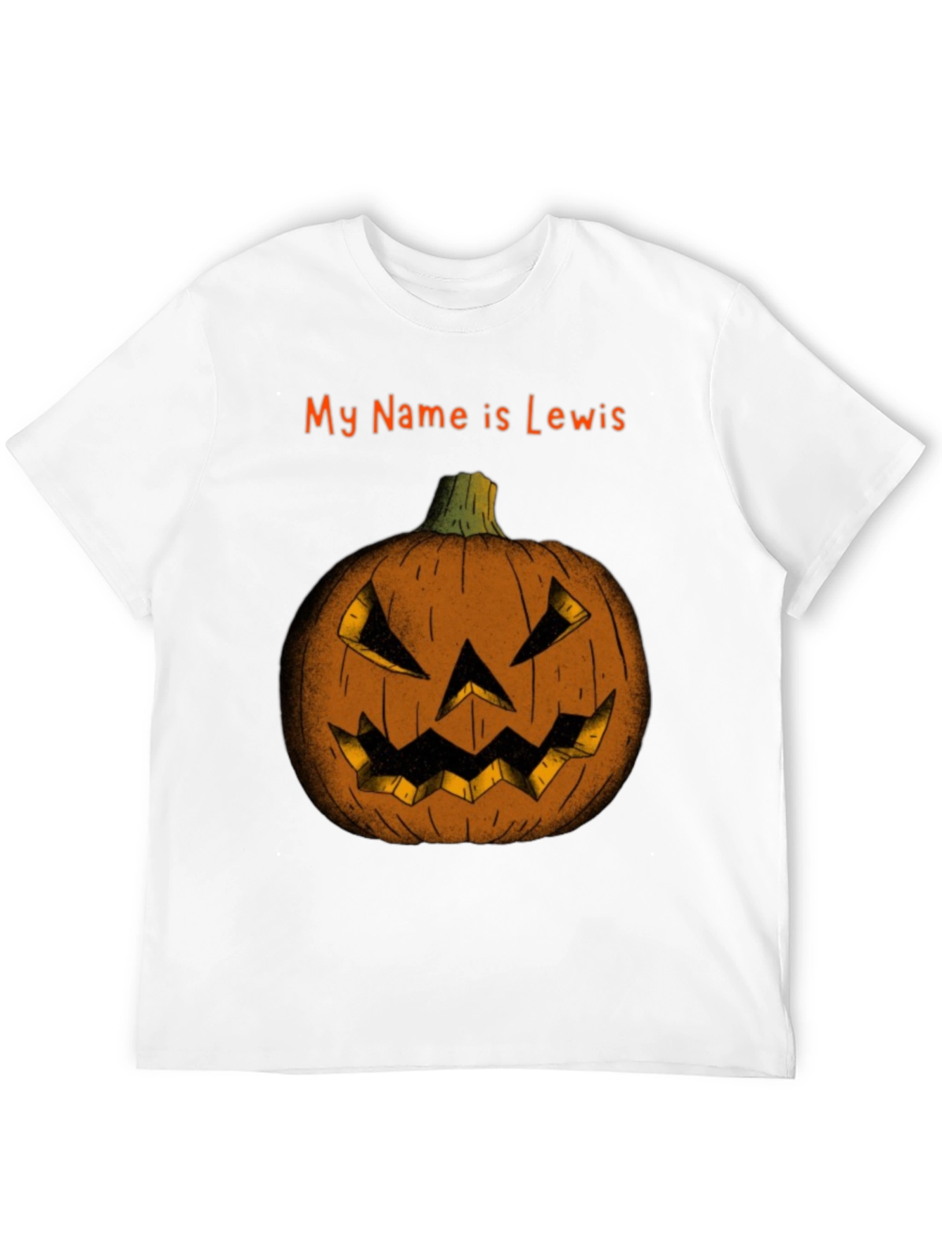 Halloween Pumpkin Tee - My Name is Lewis