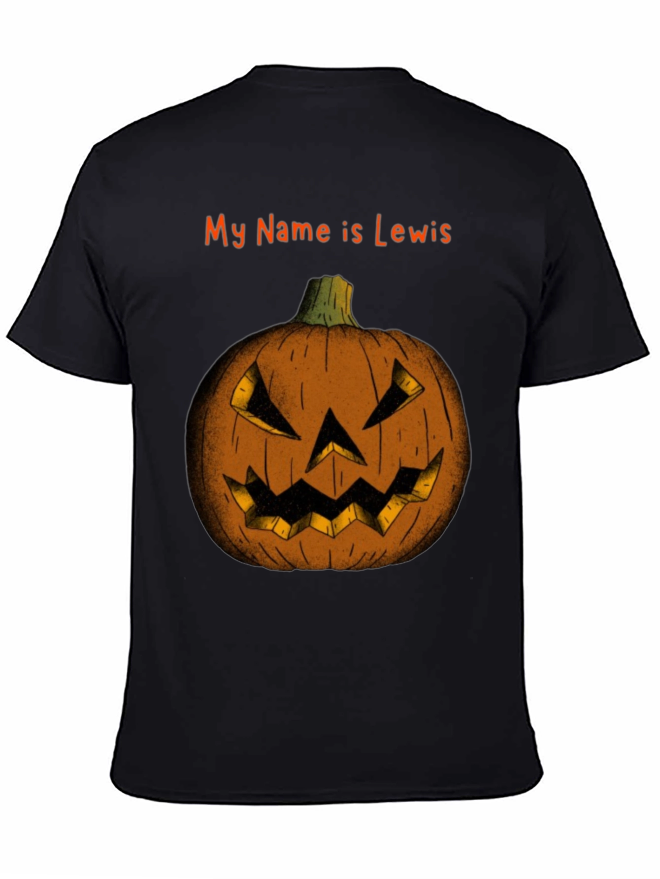 Halloween Pumpkin Tee - My Name is Lewis