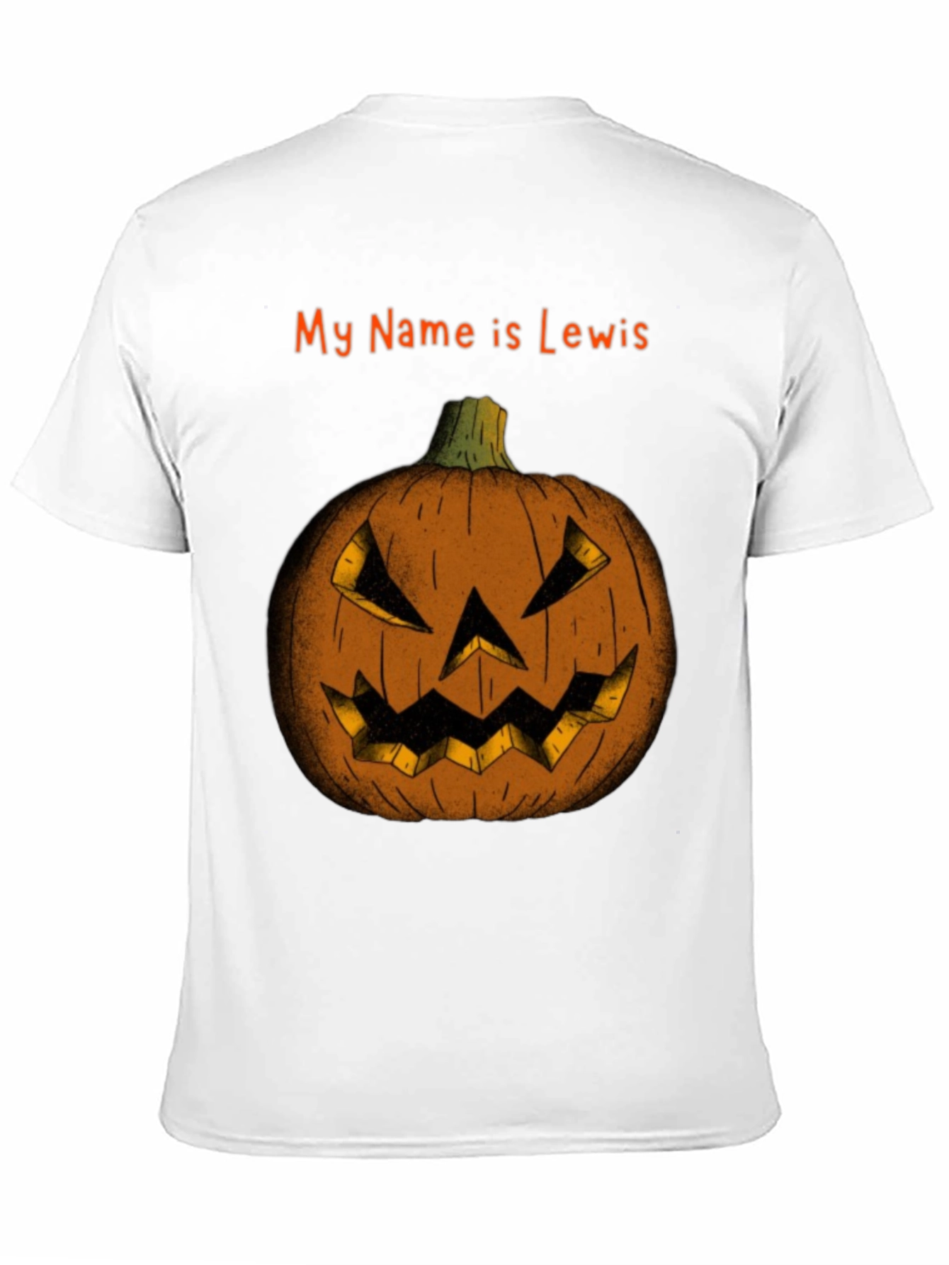 Halloween Pumpkin Tee - My Name is Lewis