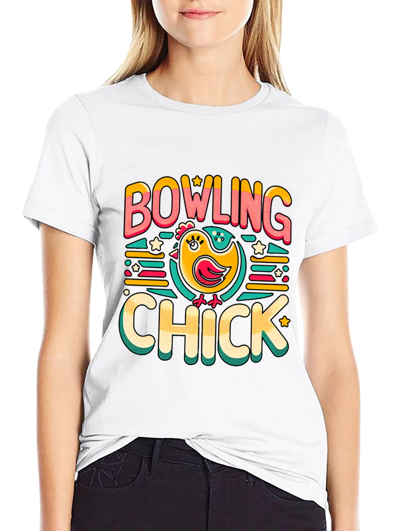 Bowling Chick Graphic T-Shirt - Fun Bowling Apparel