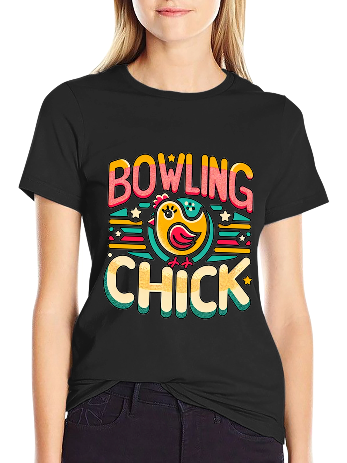 Bowling Chick Graphic T-Shirt - Fun Bowling Apparel