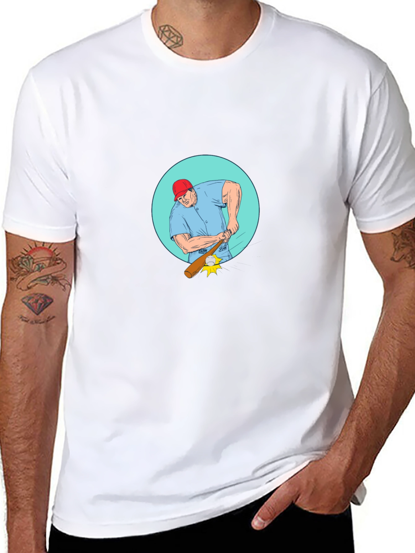 Baseball Hitter Graphic T-Shirt