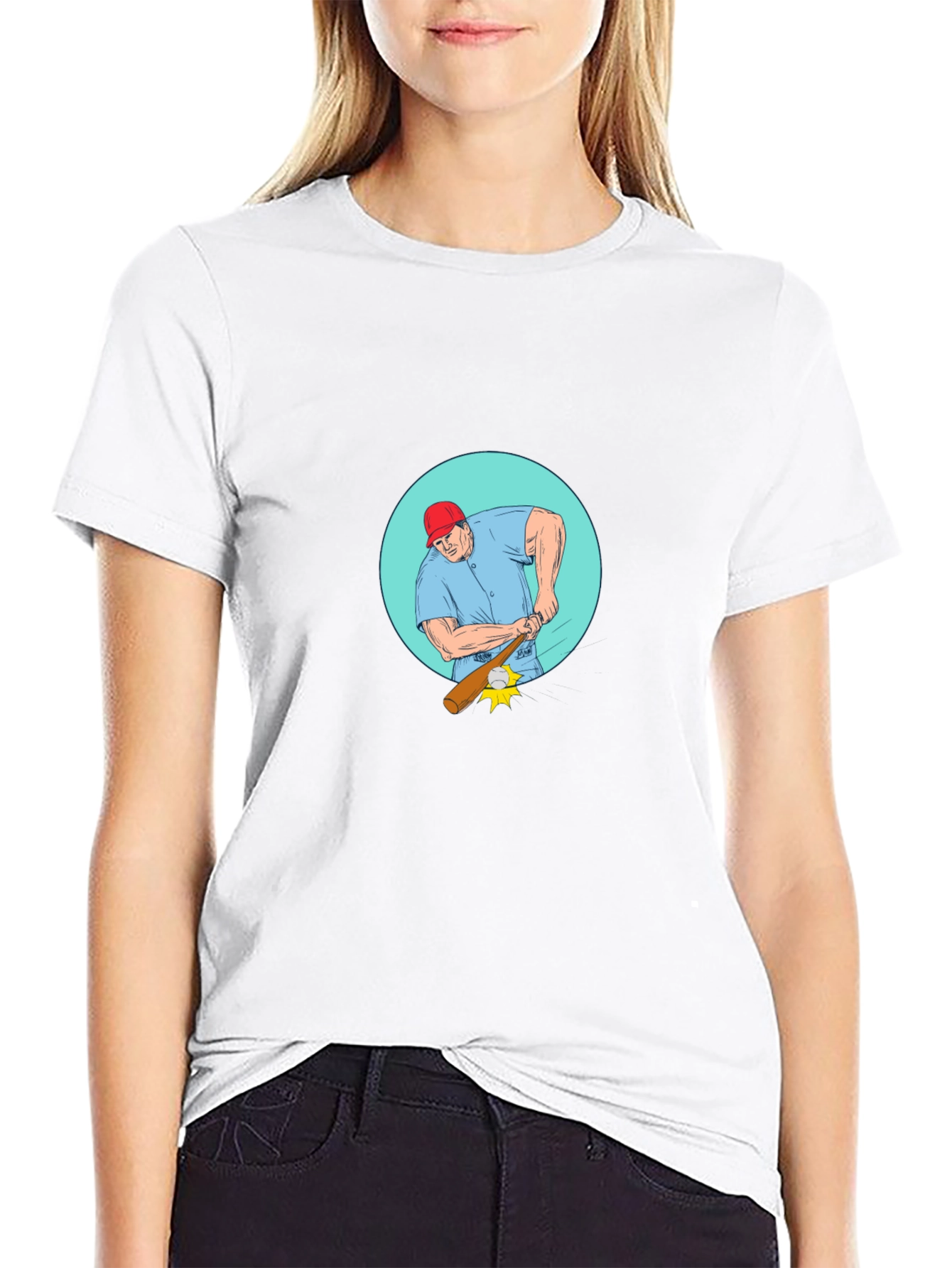 Baseball Hitter Graphic T-Shirt