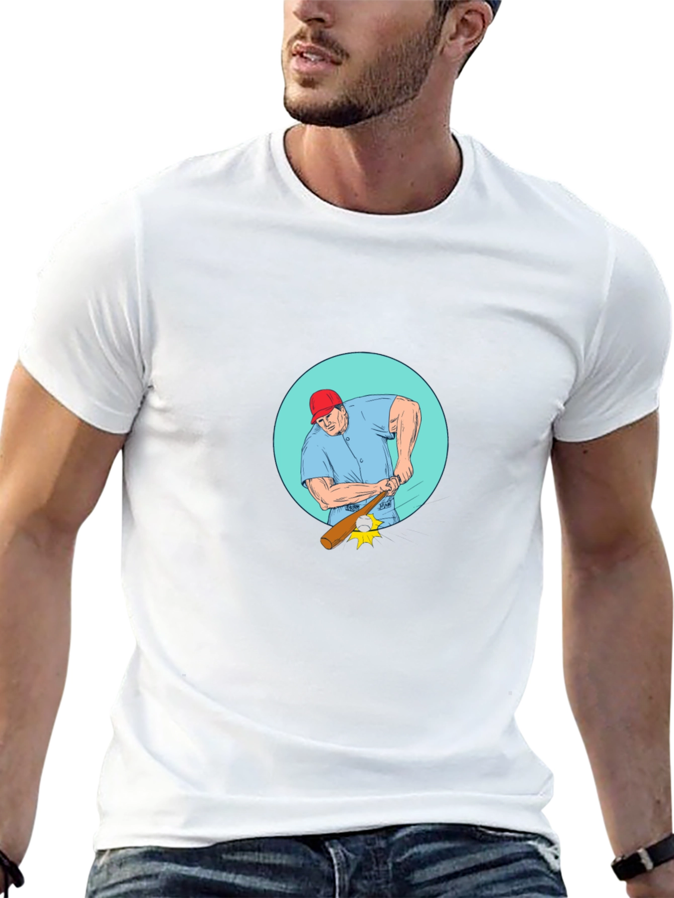 Baseball Hitter Graphic T-Shirt