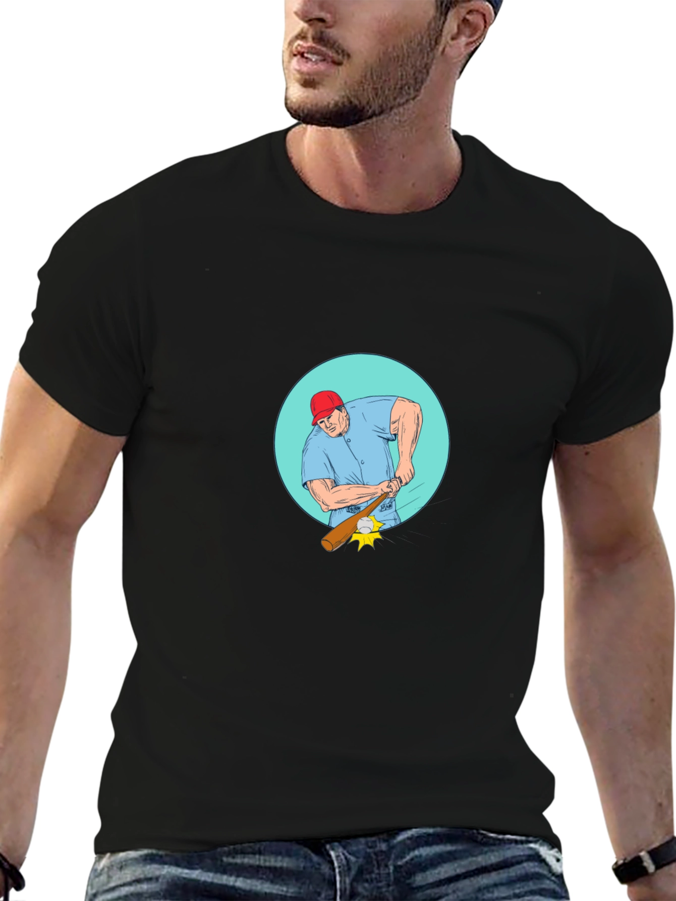 Baseball Hitter Graphic T-Shirt