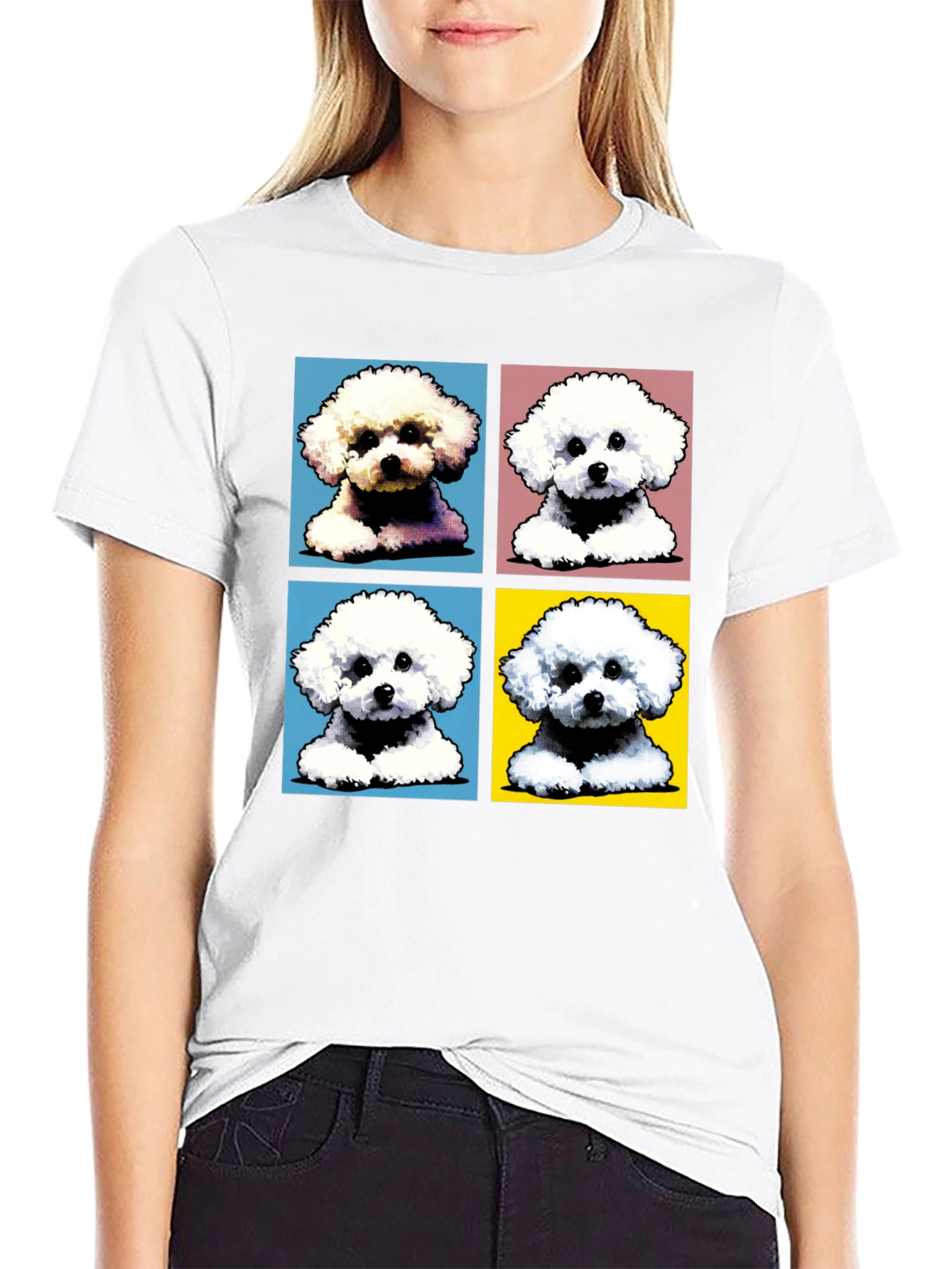 Pop Art Dog Tee - Bichon Frise Design Shirt