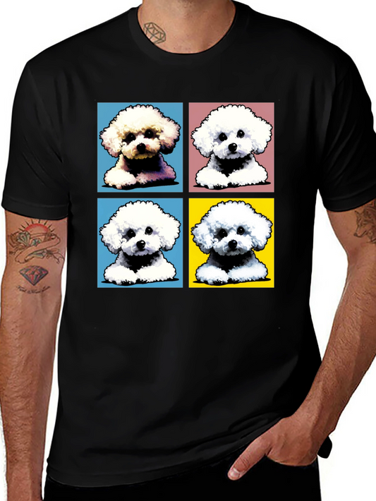 Pop Art Dog Tee - Bichon Frise Design Shirt