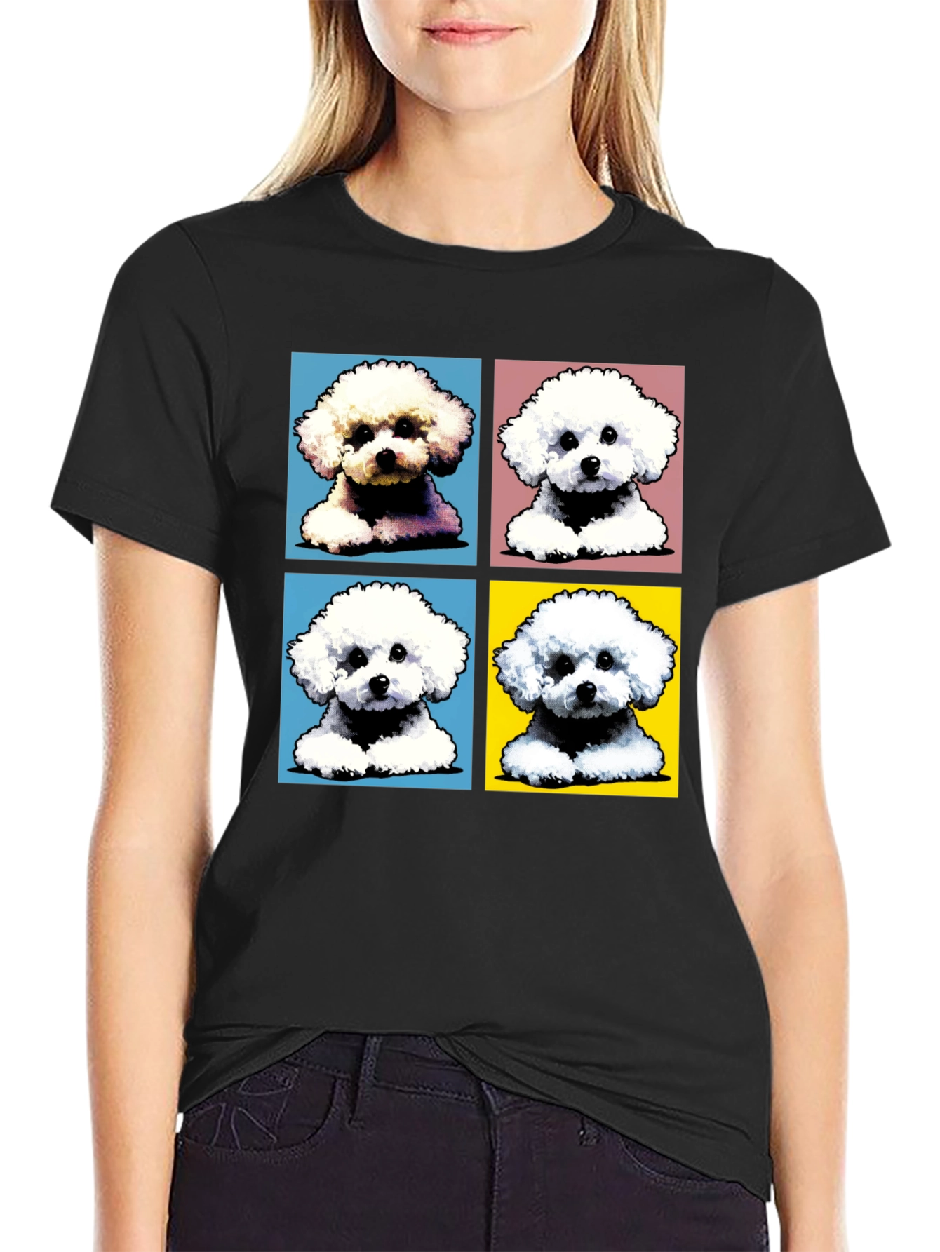 Pop Art Dog Tee - Bichon Frise Design Shirt