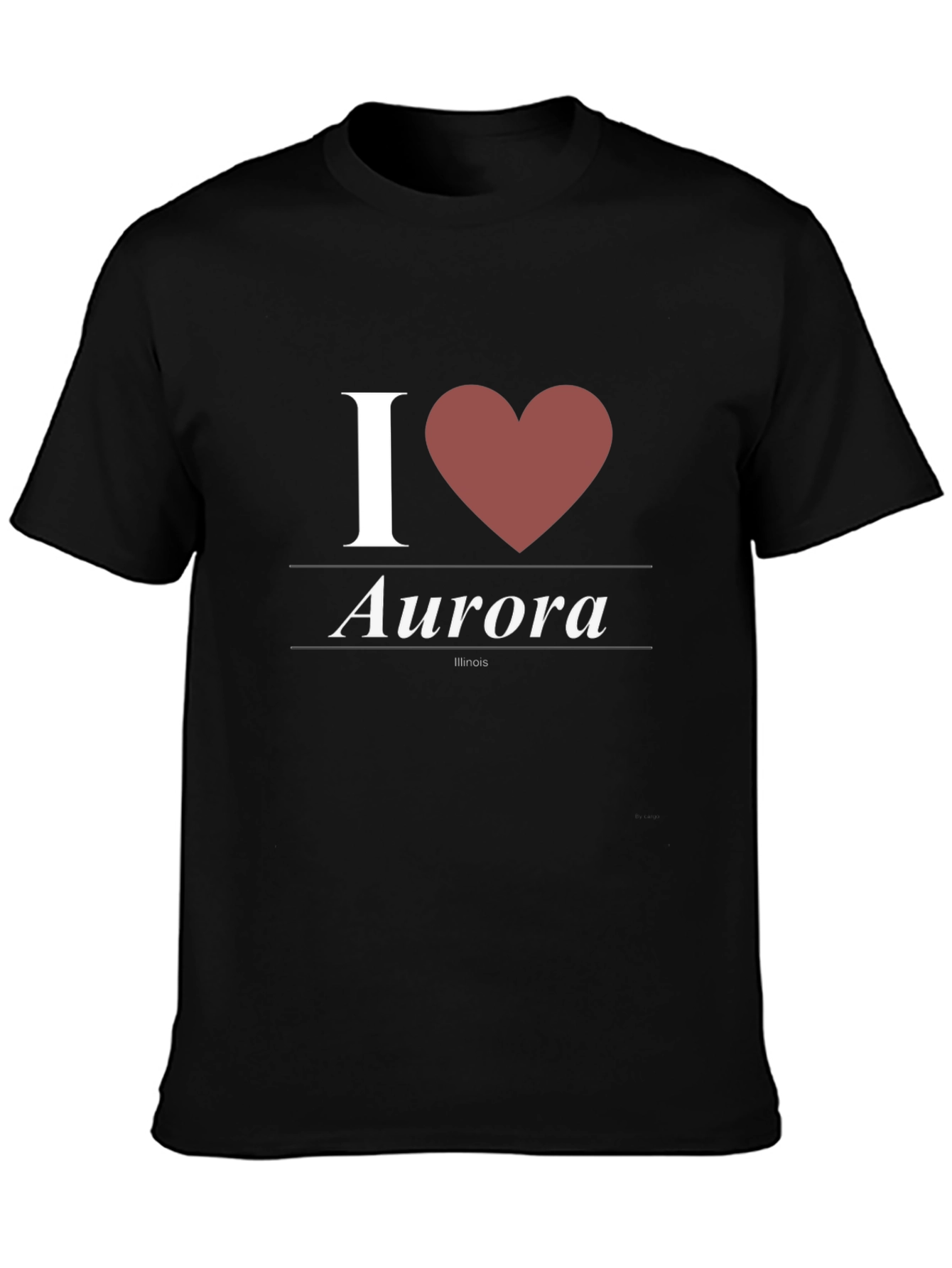 I Heart Aurora Illinois Black T-Shirt