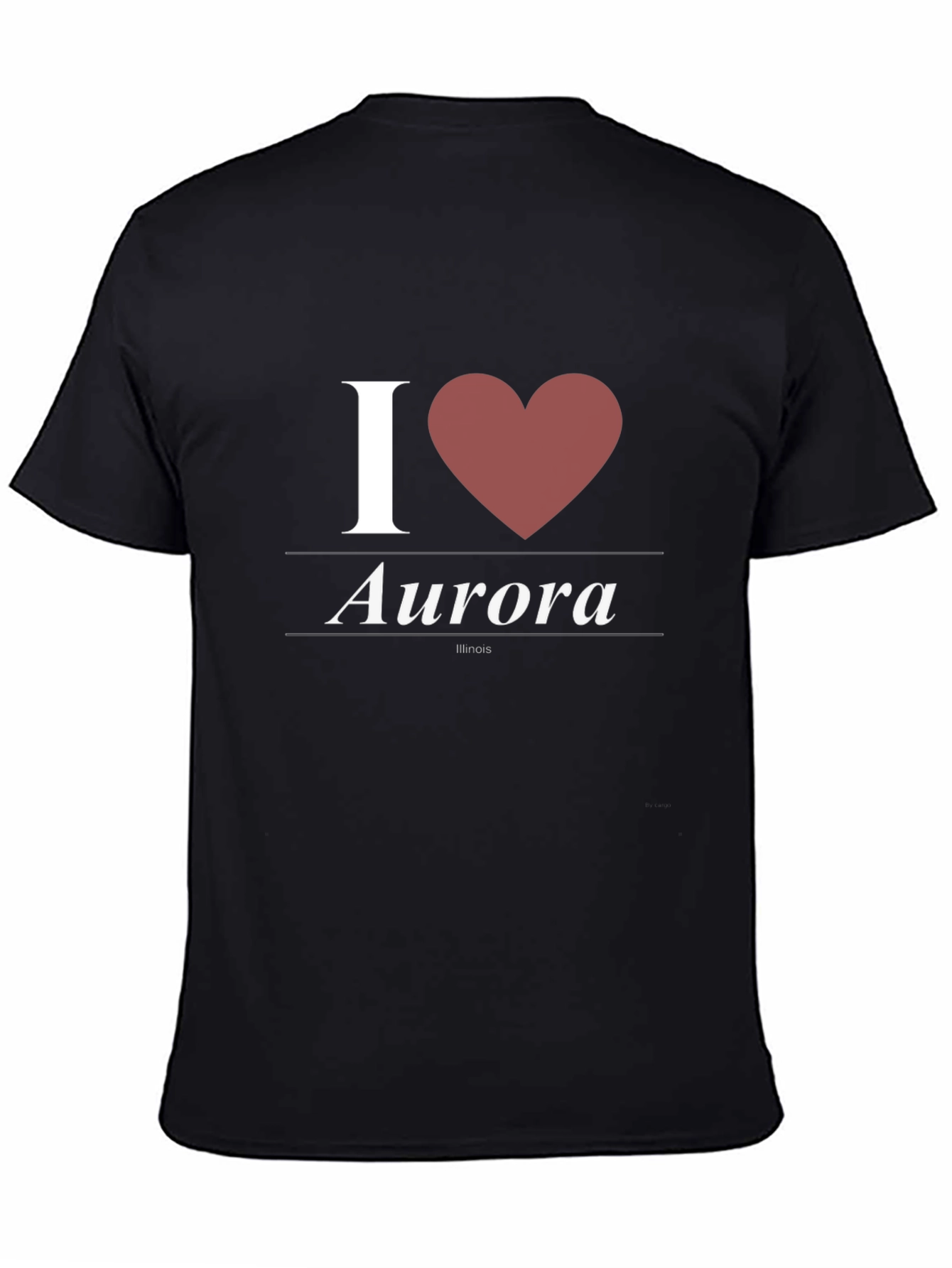 I Heart Aurora Illinois Black T-Shirt