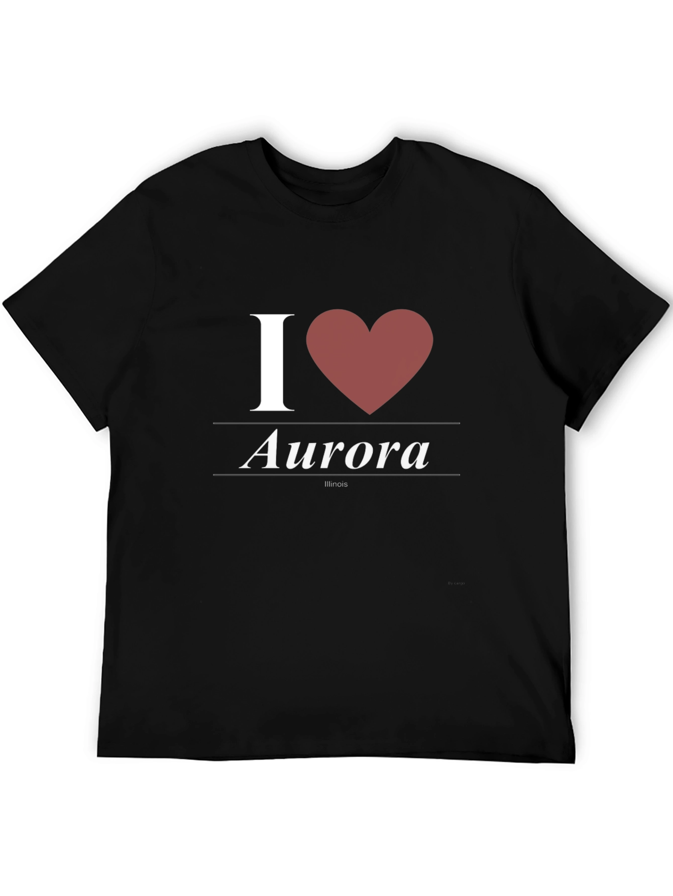 I Heart Aurora Illinois Black T-Shirt