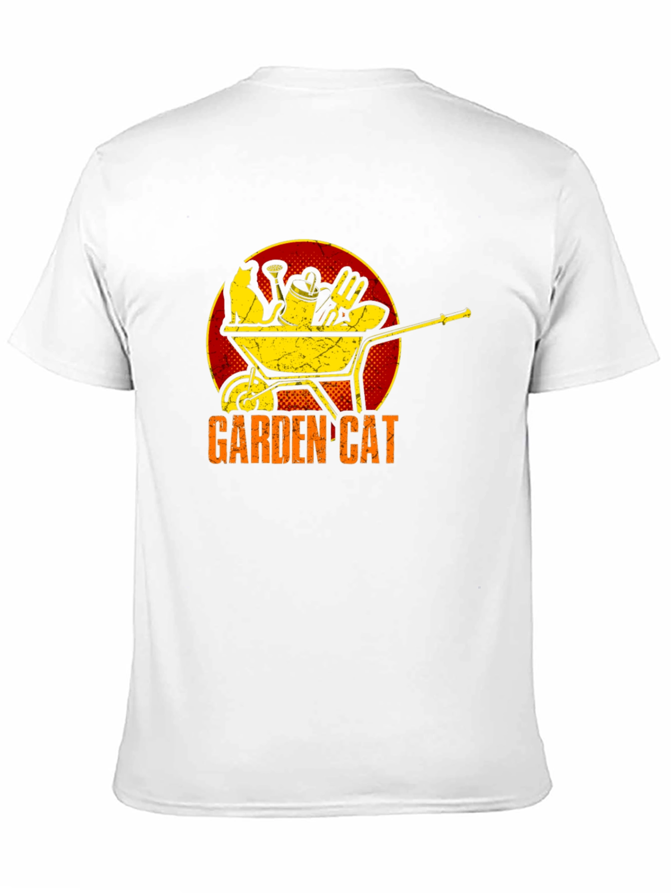 Garden Cat Graphic Tee - Wheelbarrow Design