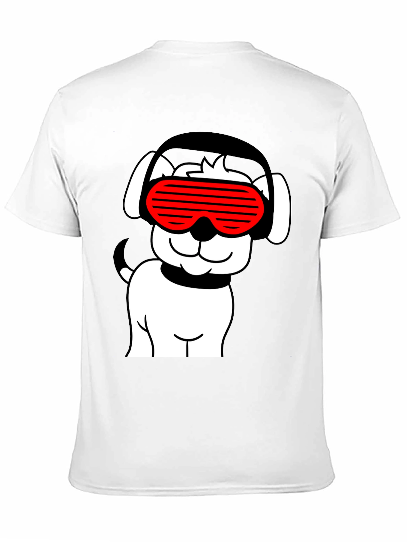 Cool Dog T-Shirt - Black with Red Sunglasses