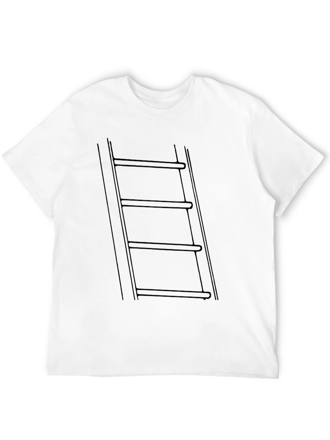 Ladder Graphic Black T-Shirt | Modern Casual Tee