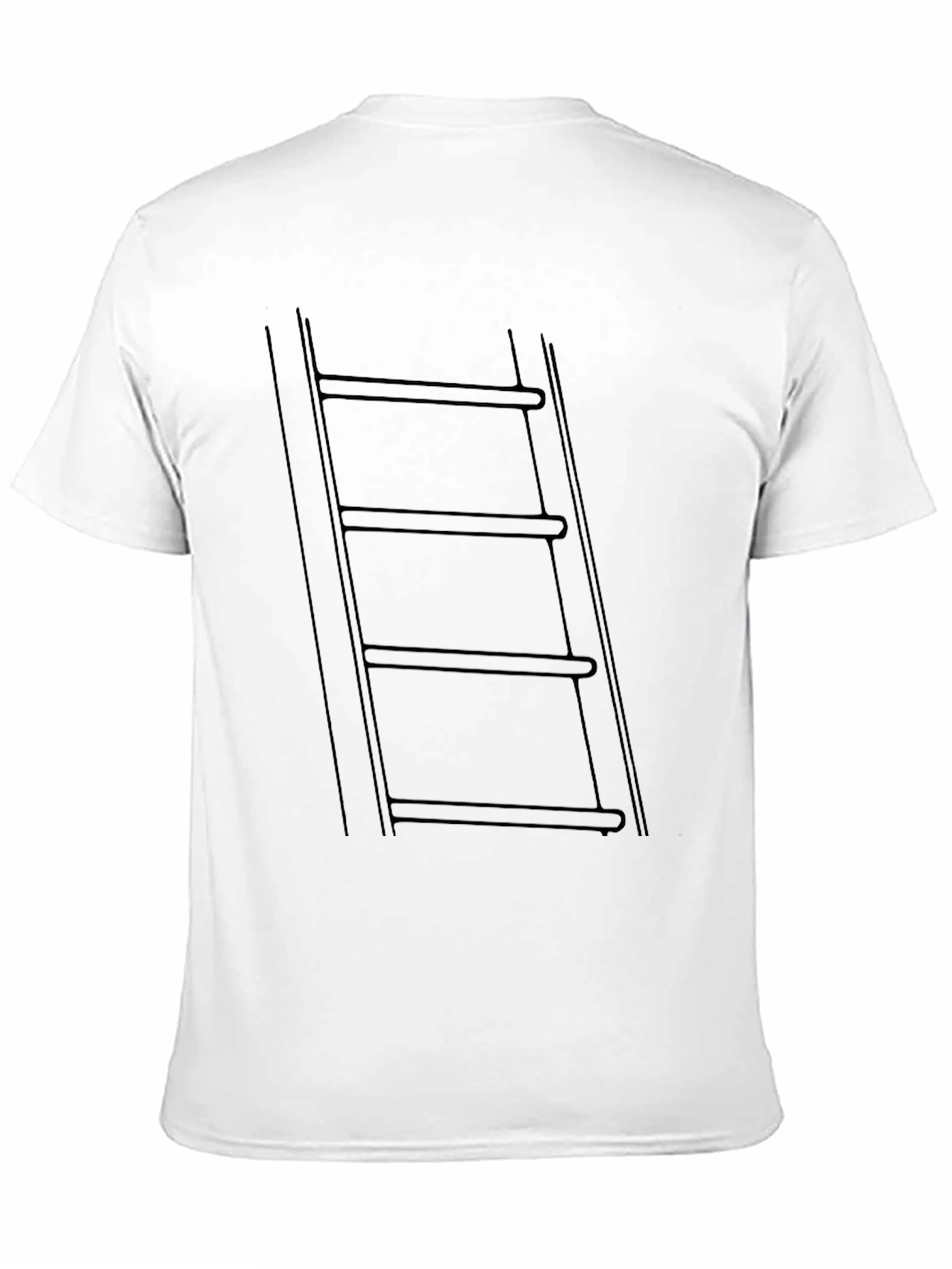 Ladder Graphic Black T-Shirt | Modern Casual Tee