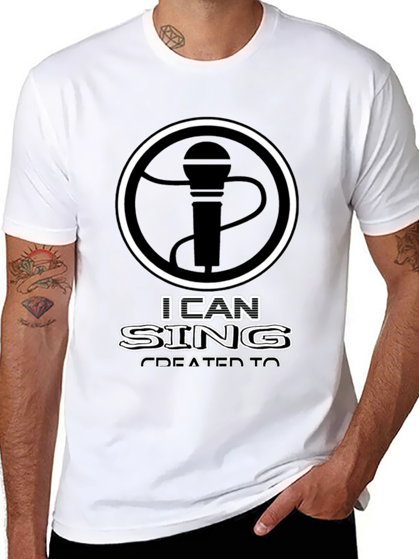 I Can Sing T-Shirt - Microphone Graphic Tee