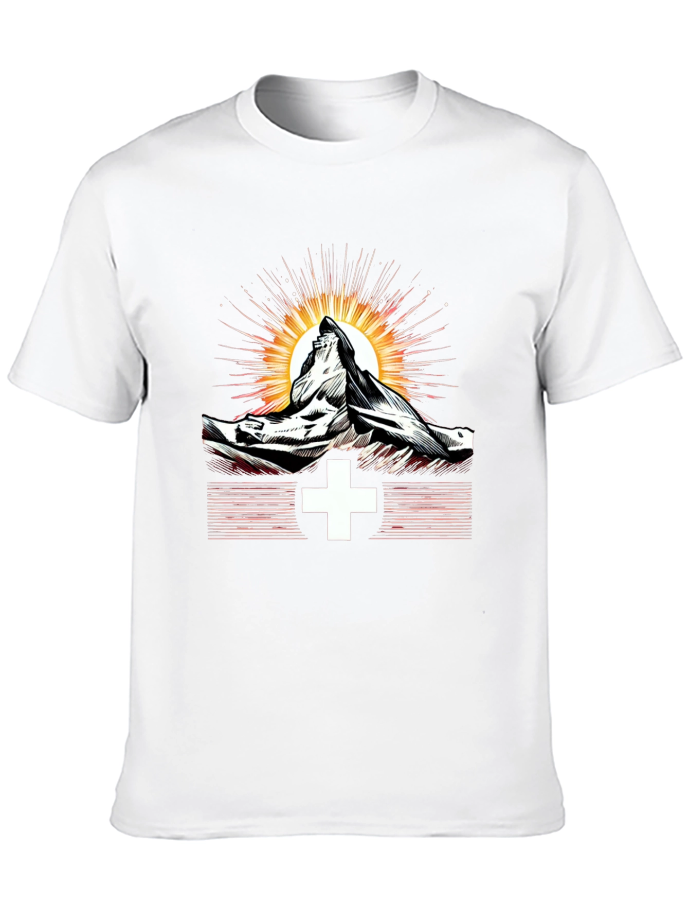 Mountain Peak Graphic Tee - Black