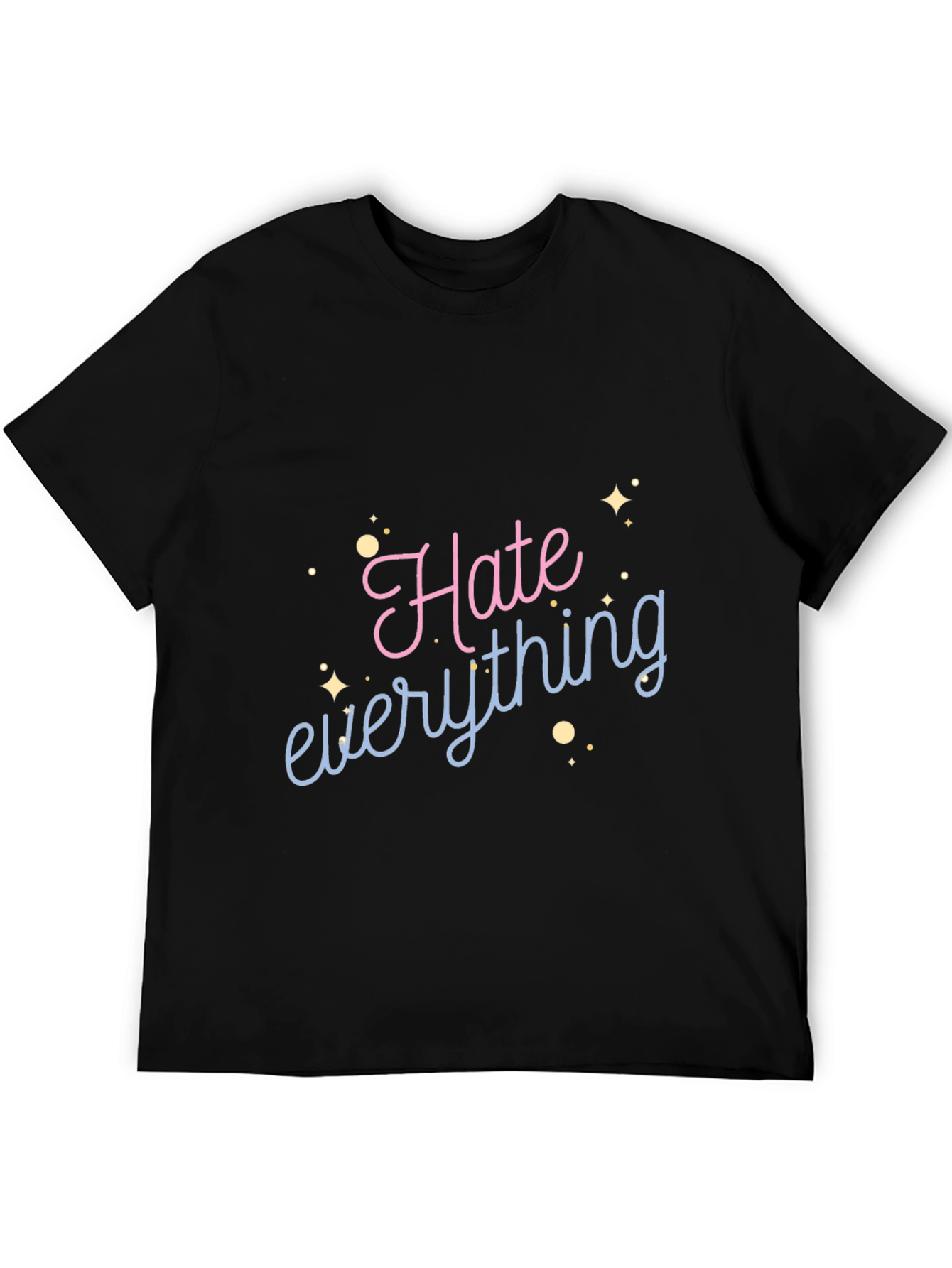Hate Everything Graphic Tee - Black Casual Shirt