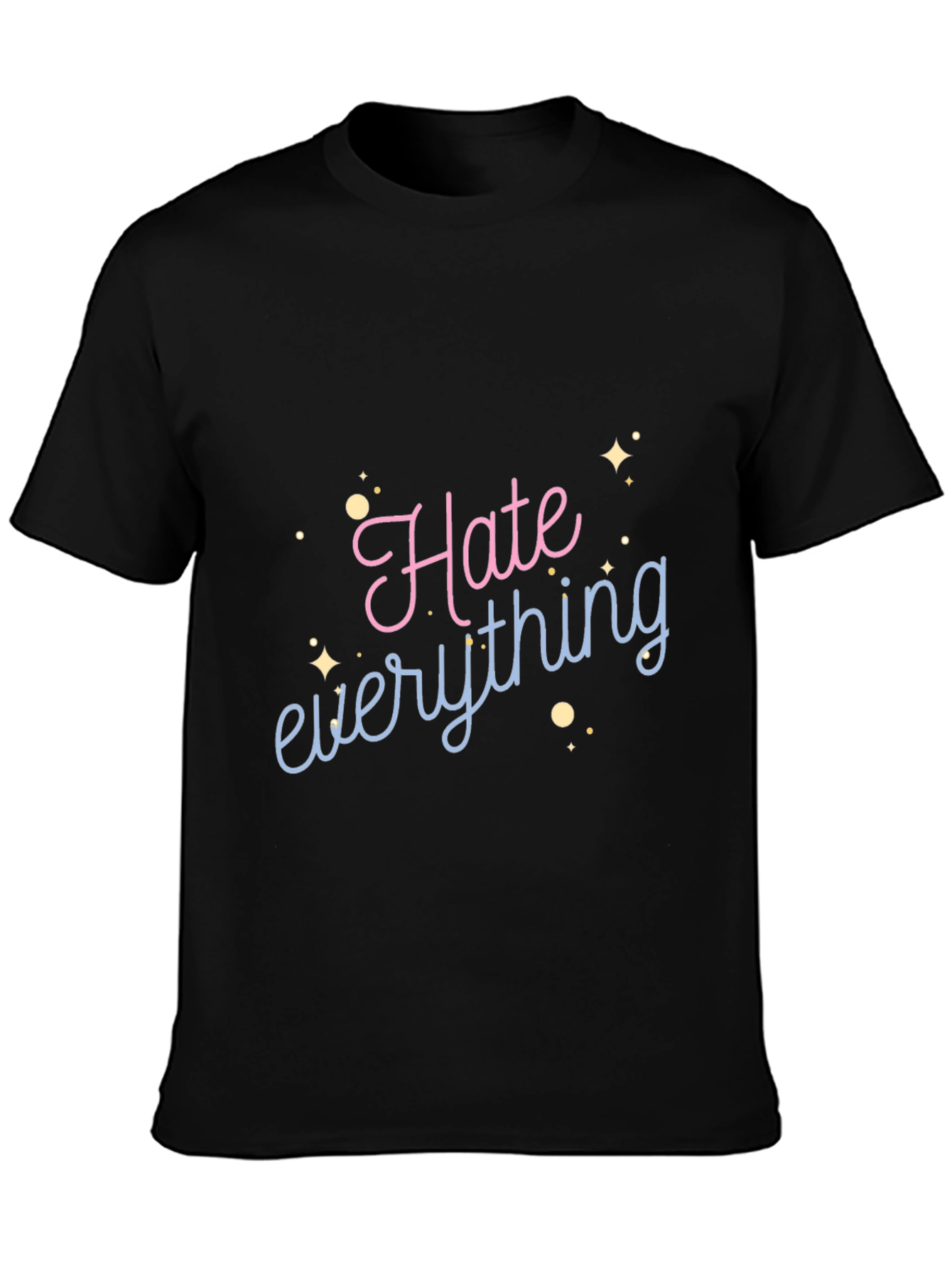 Hate Everything Graphic Tee - Black Casual Shirt