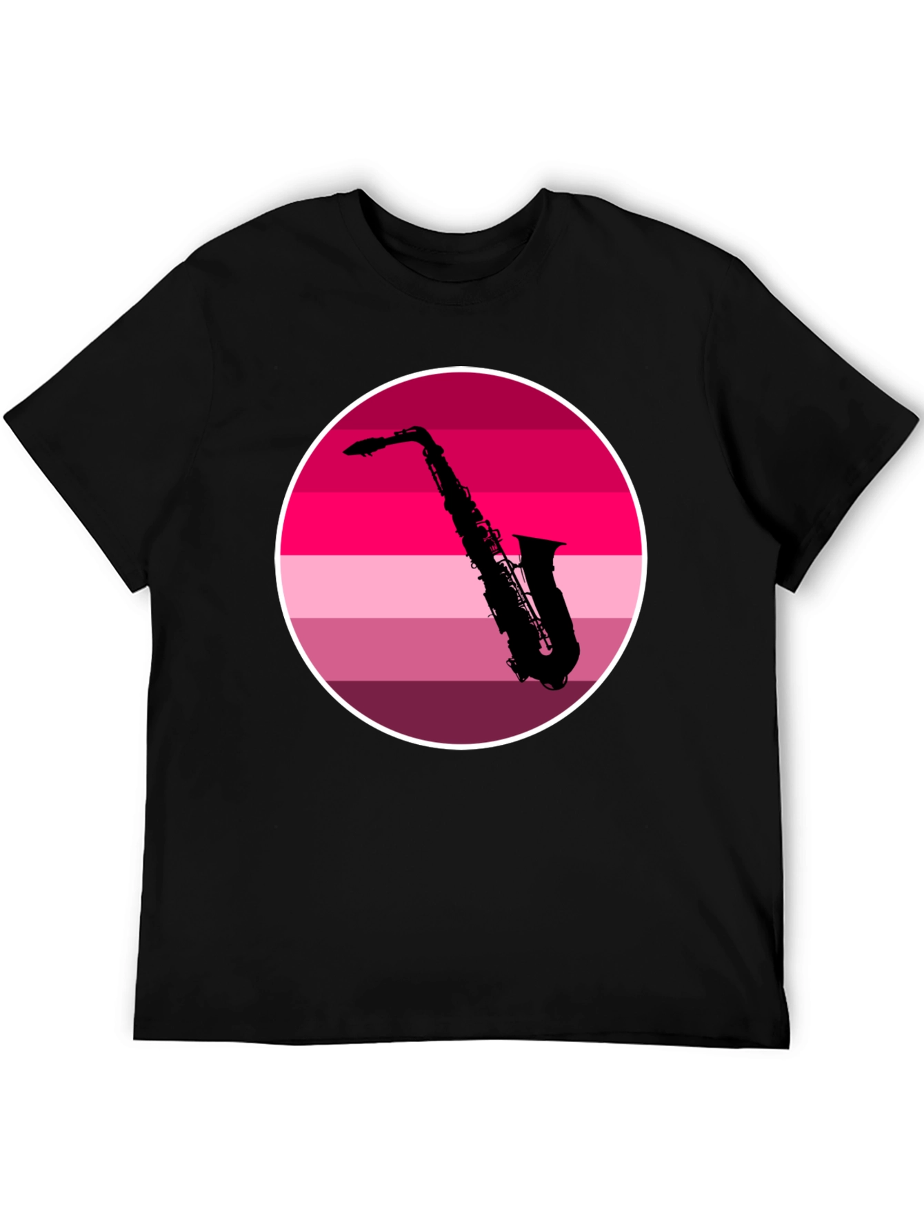 Saxophone Silhouette Tee - Retro Music Vibes