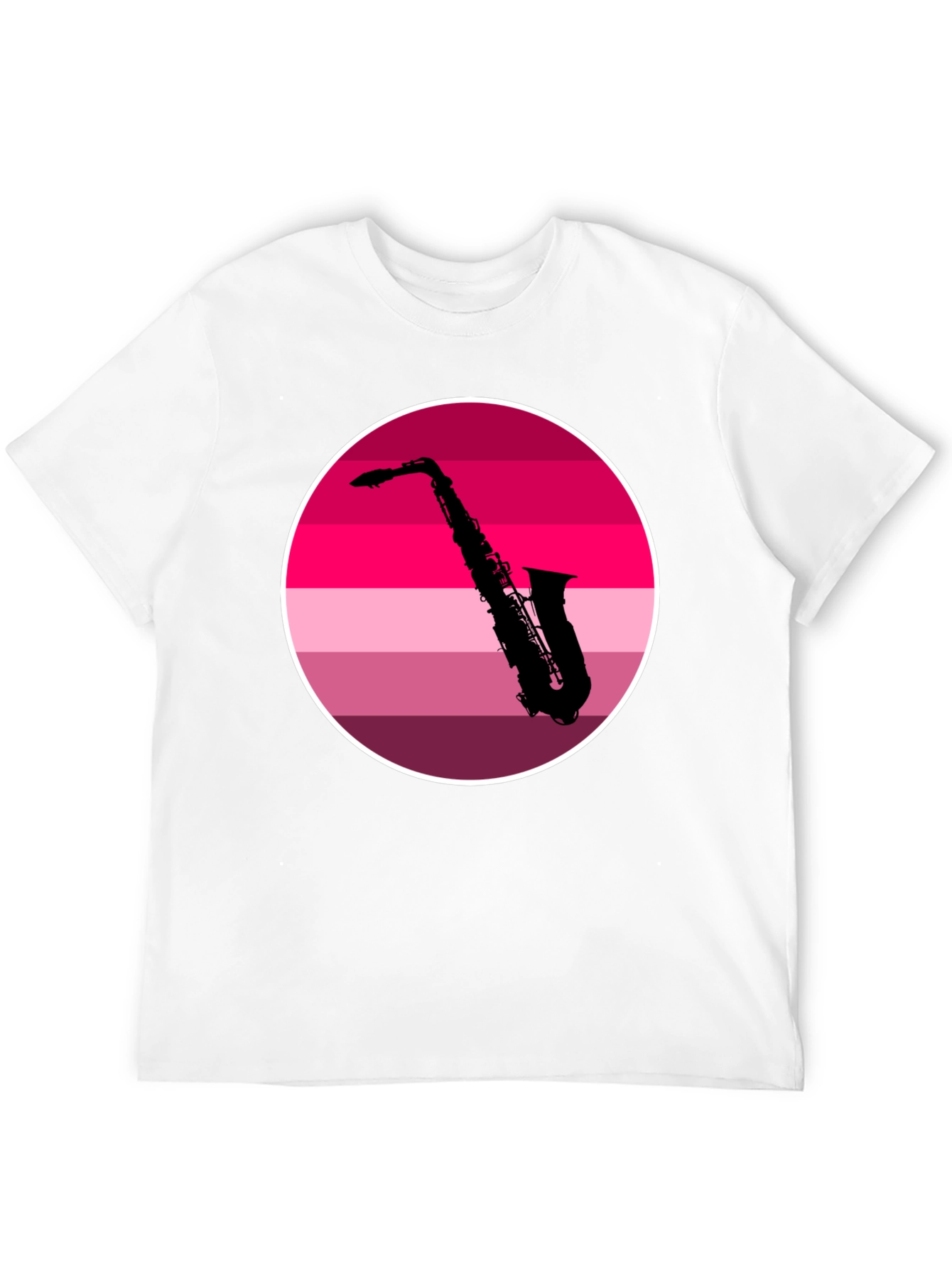 Saxophone Silhouette Tee - Retro Music Vibes