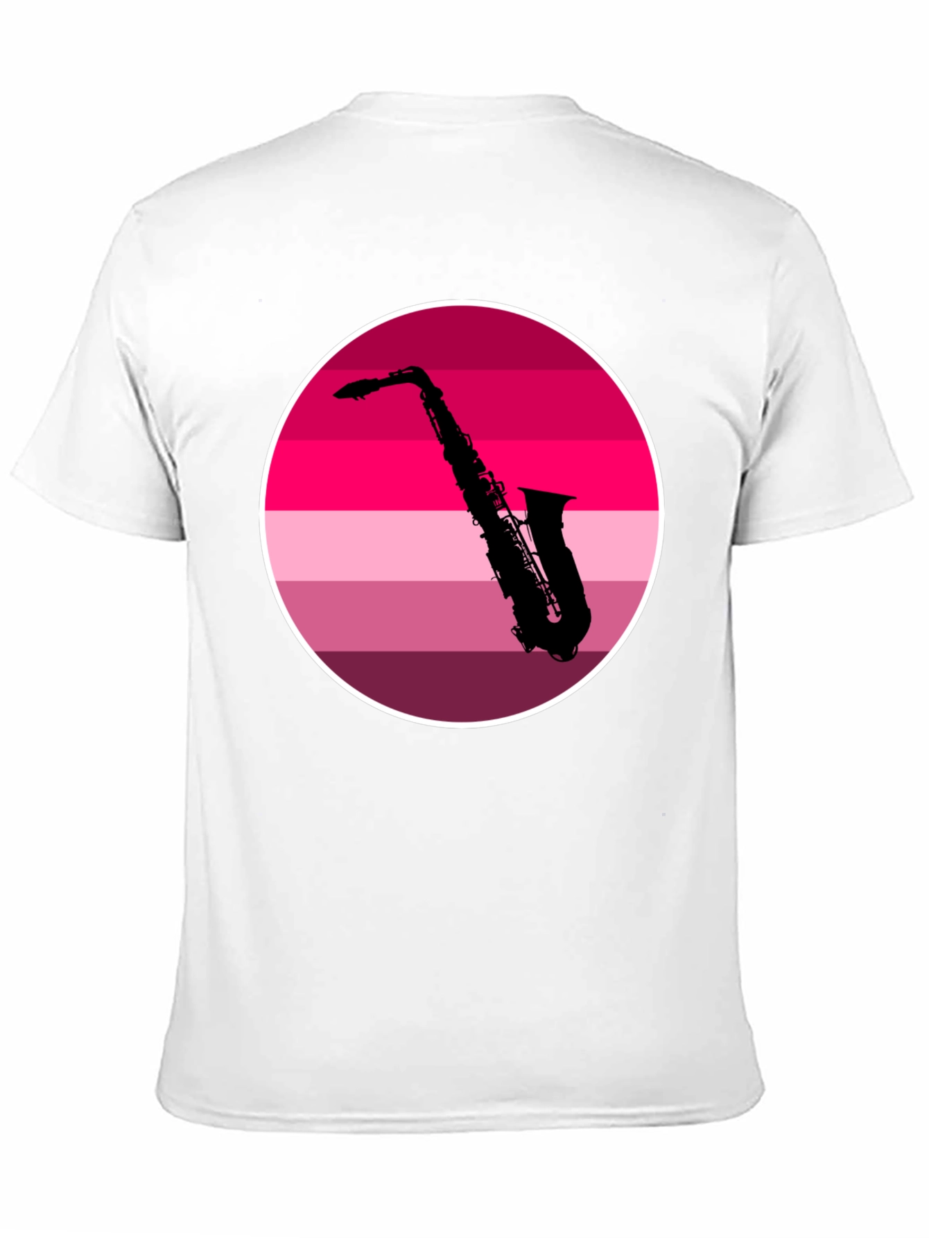 Saxophone Silhouette Tee - Retro Music Vibes