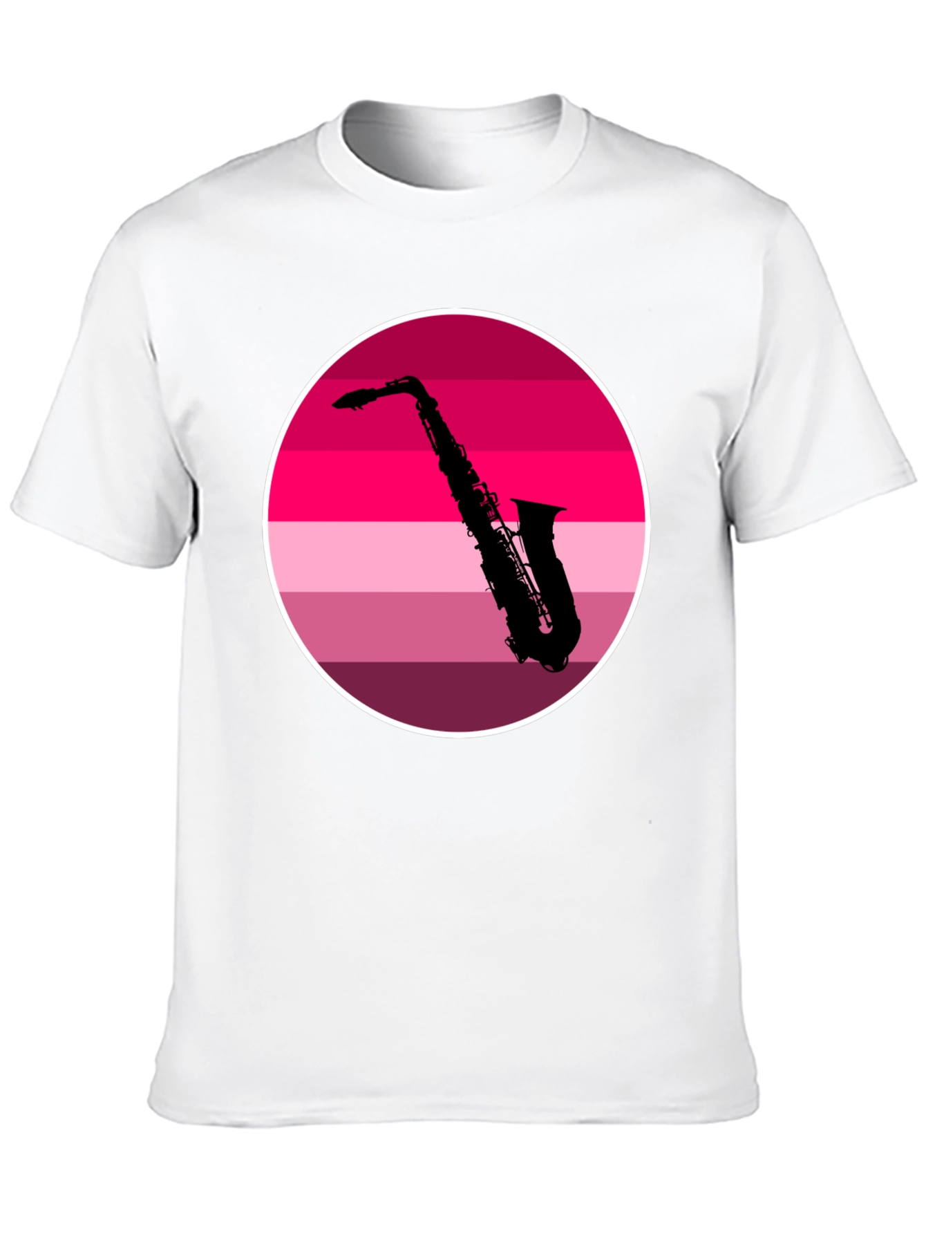 Saxophone Silhouette Tee - Retro Music Vibes