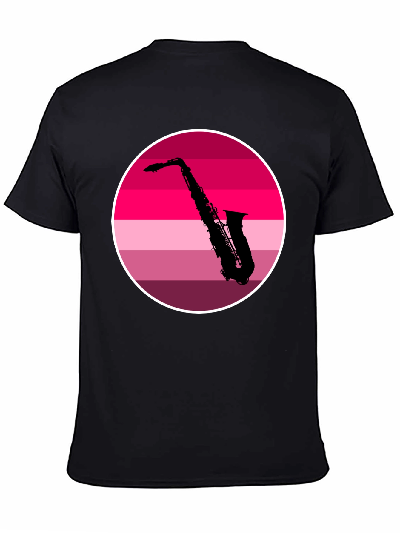 Saxophone Silhouette Tee - Retro Music Vibes