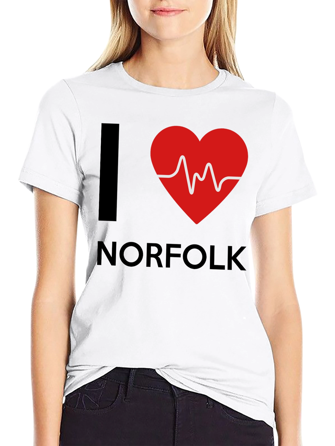 I Heart Norfolk T-Shirt - Black