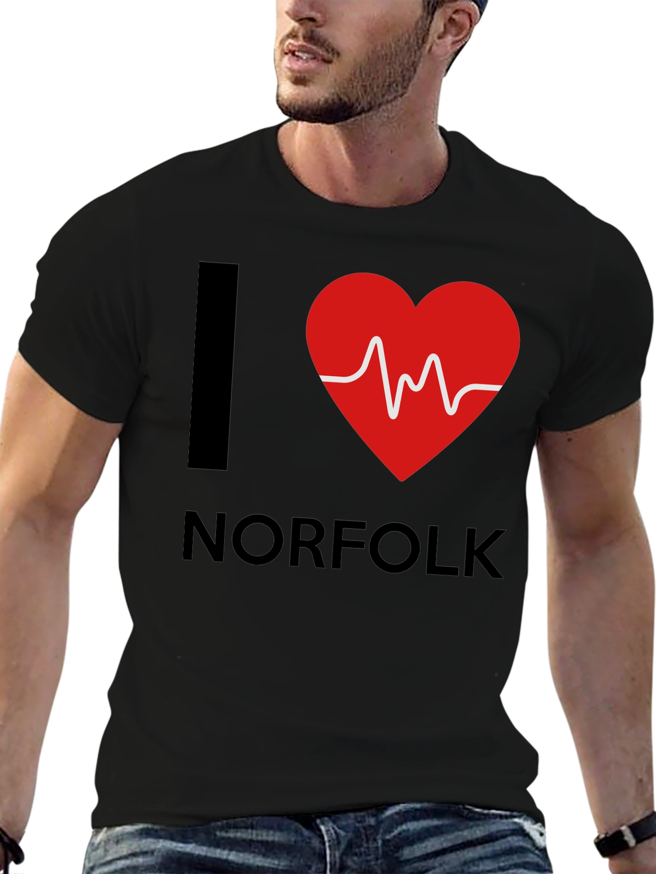 I Heart Norfolk T-Shirt - Black